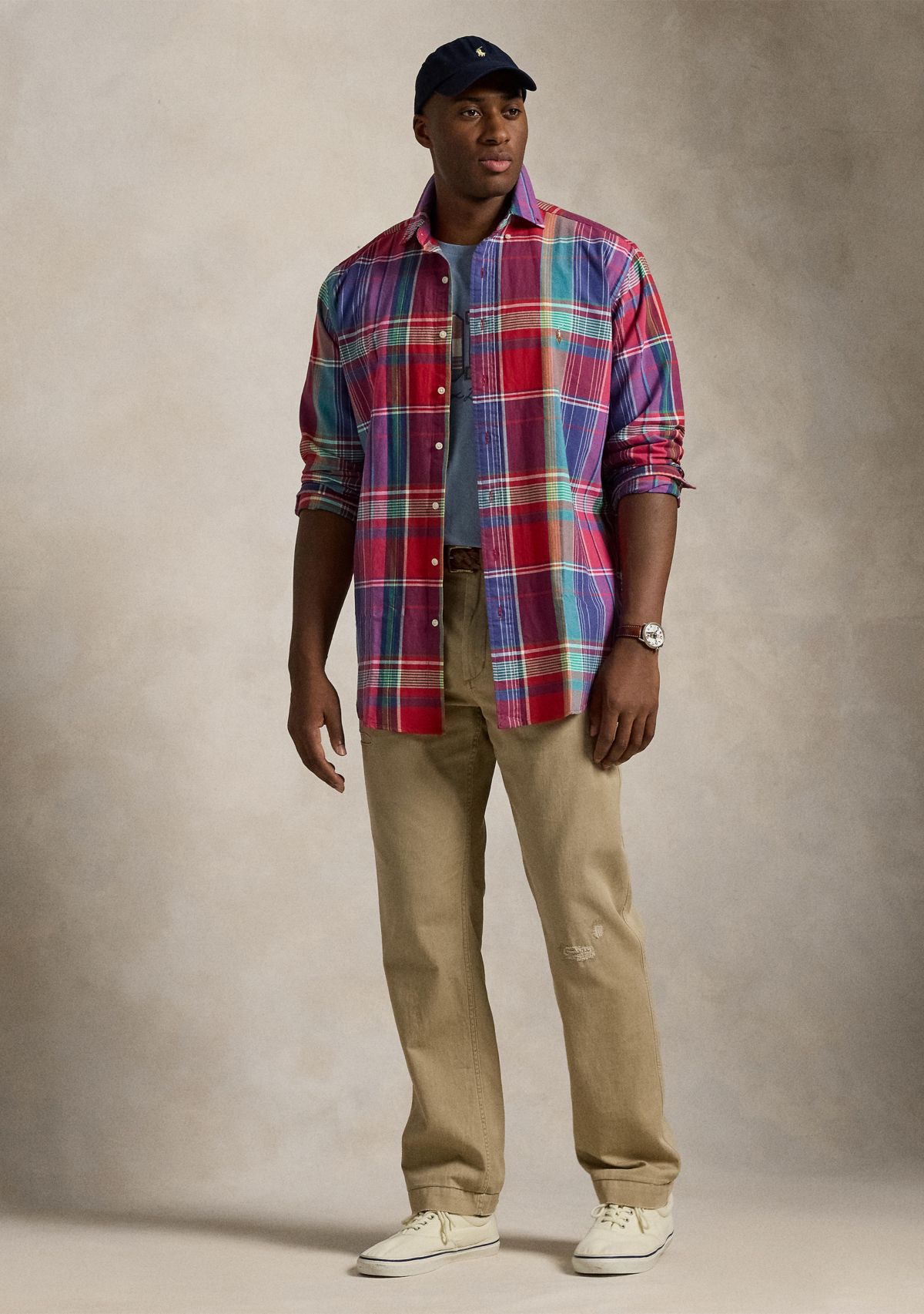 Big & Tall Striped Oxford Shirt