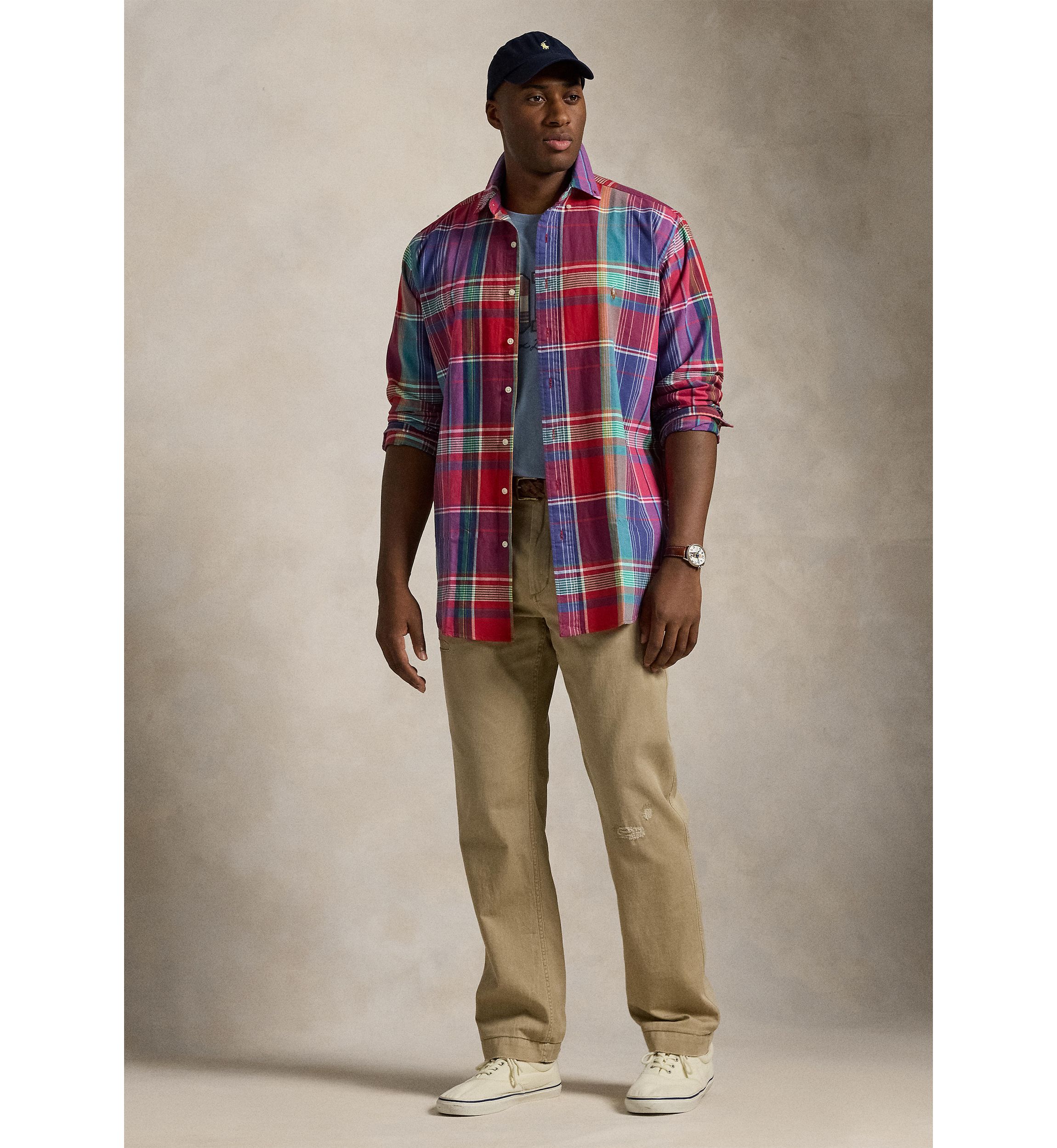 Big & Tall Striped Oxford Shirt