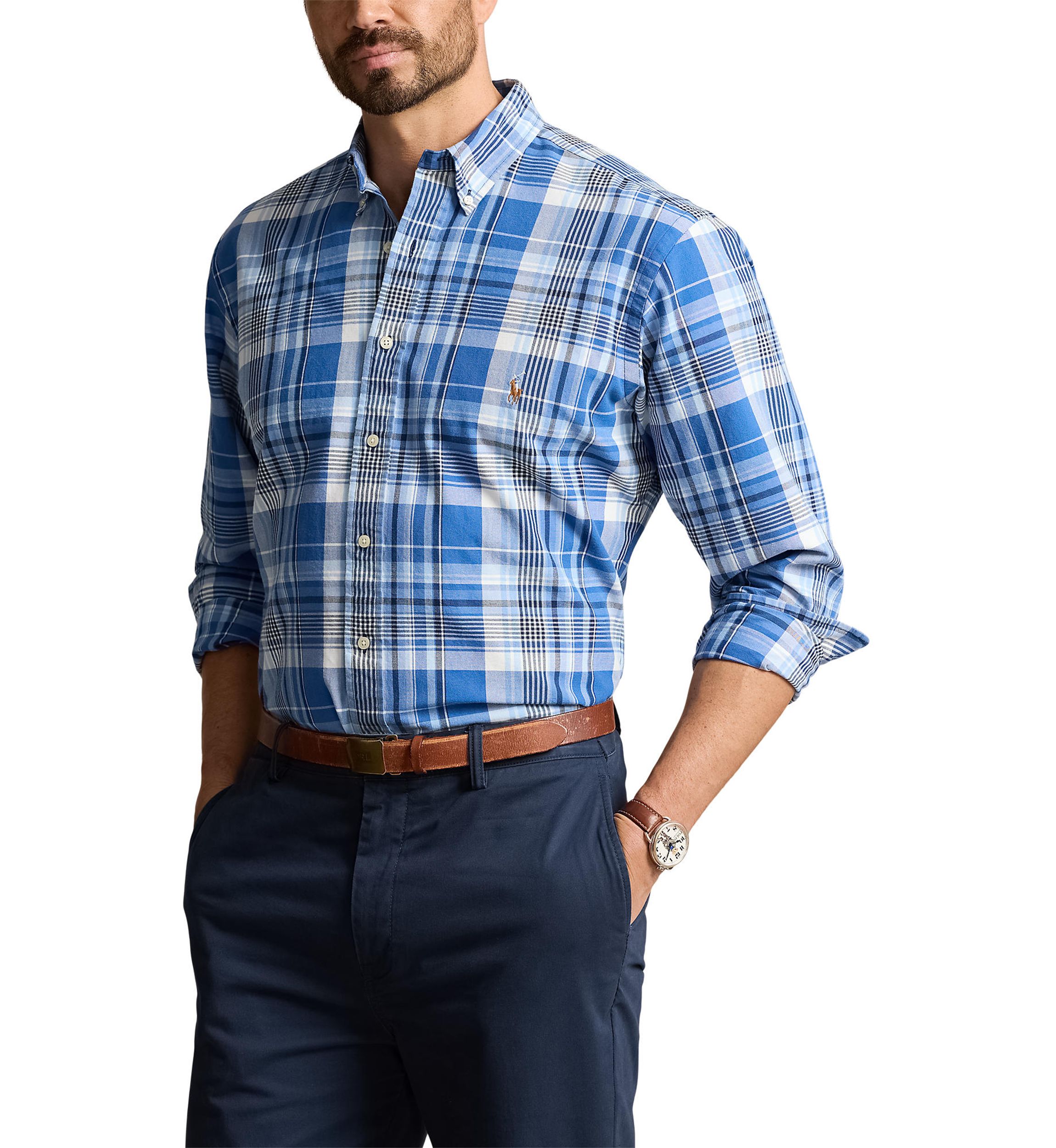 Big & Tall Plaid Oxford Shirt