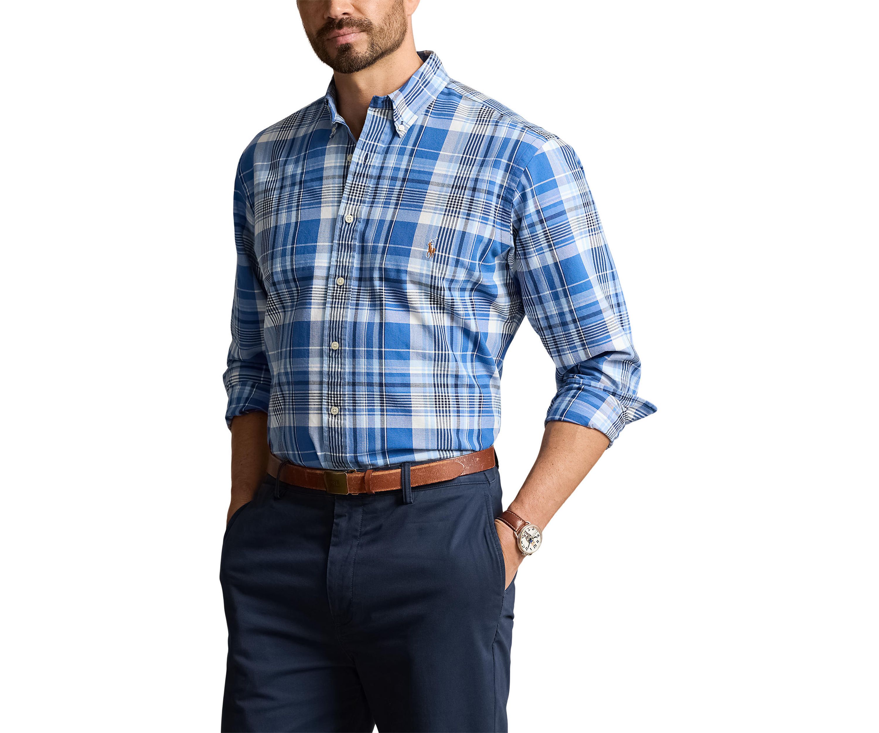 Big & Tall Plaid Oxford Shirt