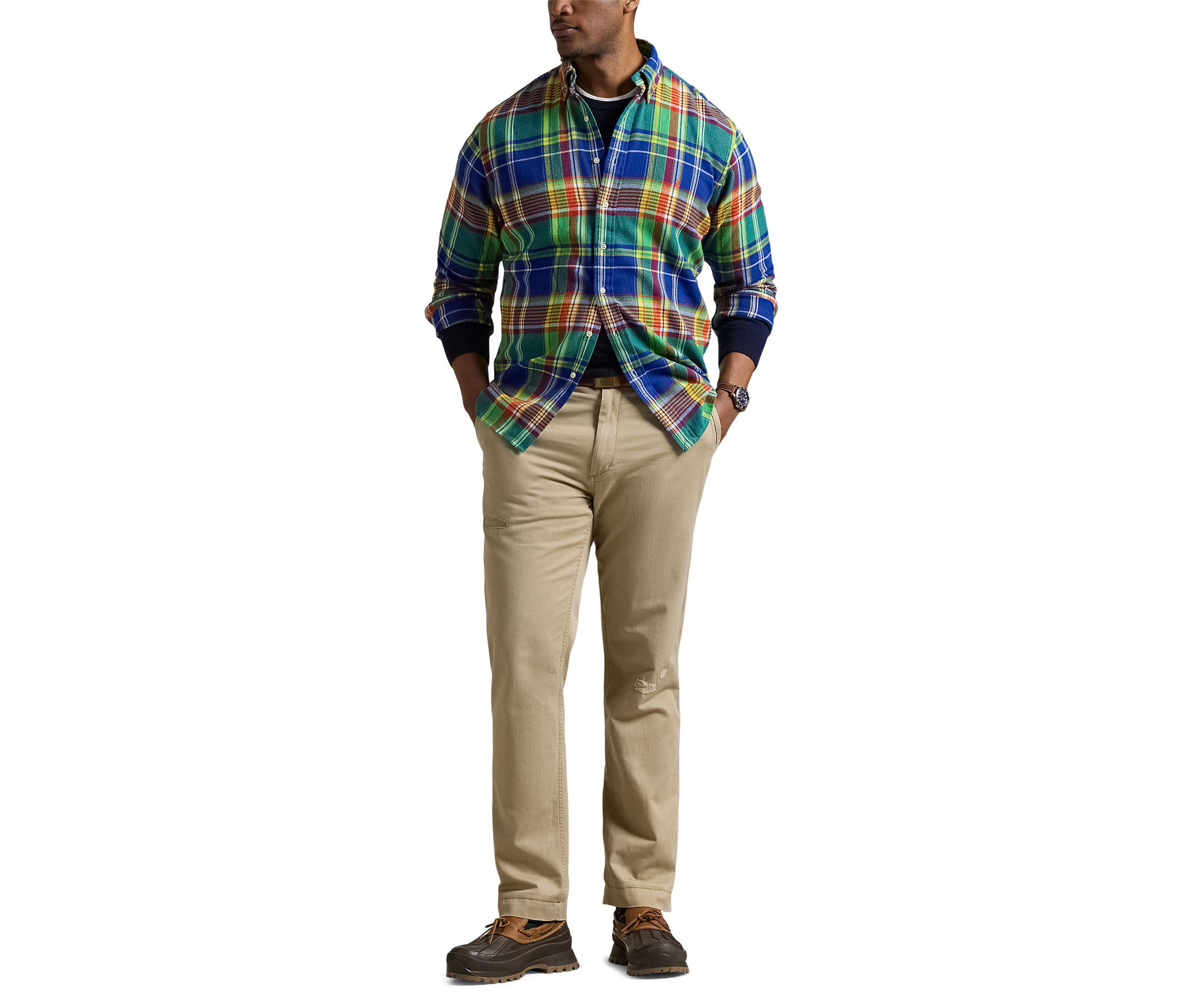 Big & Tall Plaid Brushed Flannel Shirt