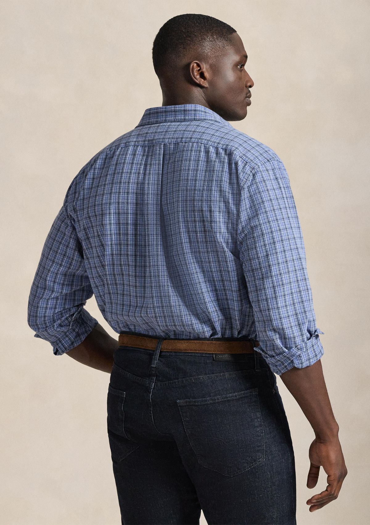 Big & Tall Plaid Brushed Oxford Shirt