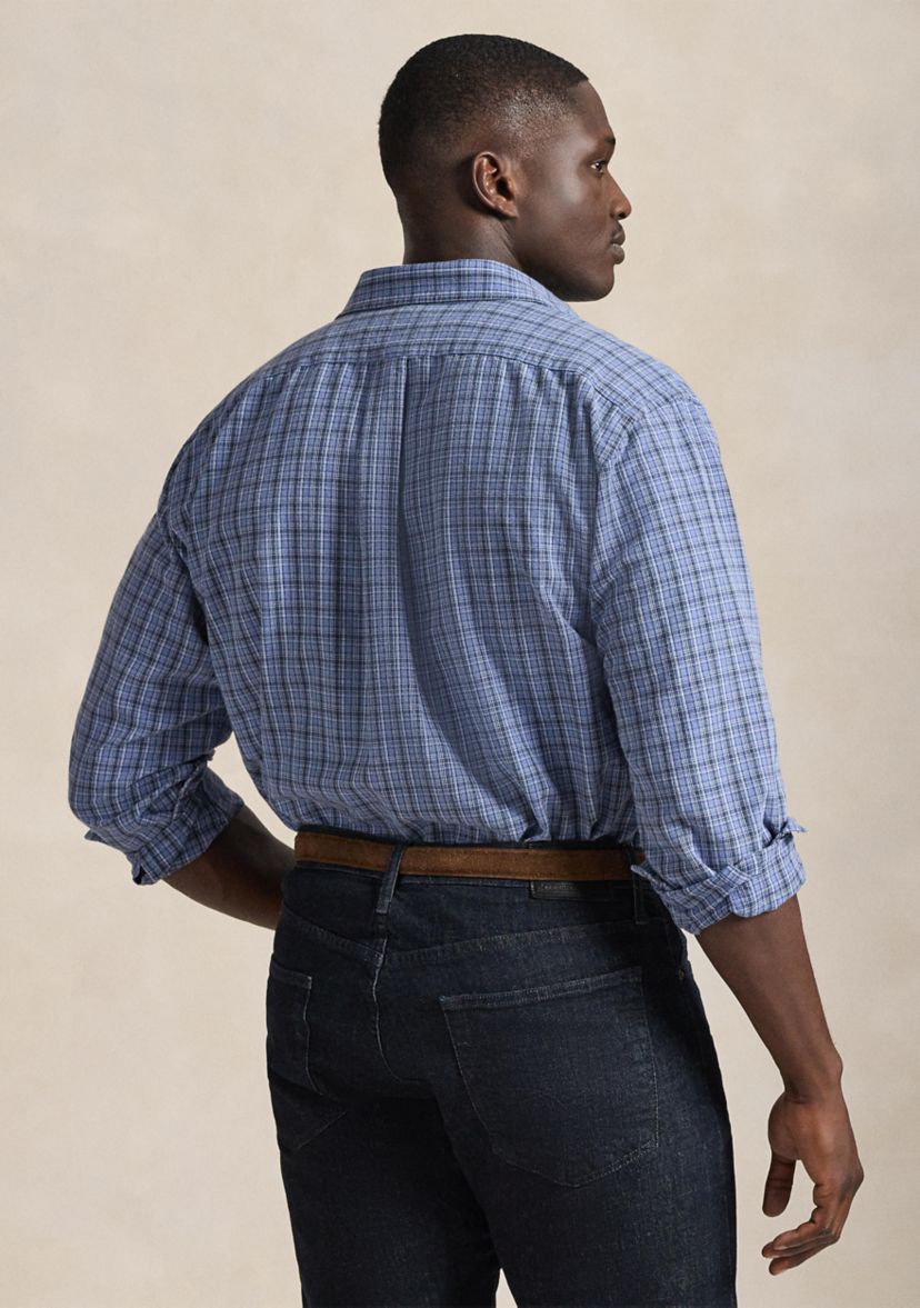 Big & Tall Plaid Brushed Oxford Shirt