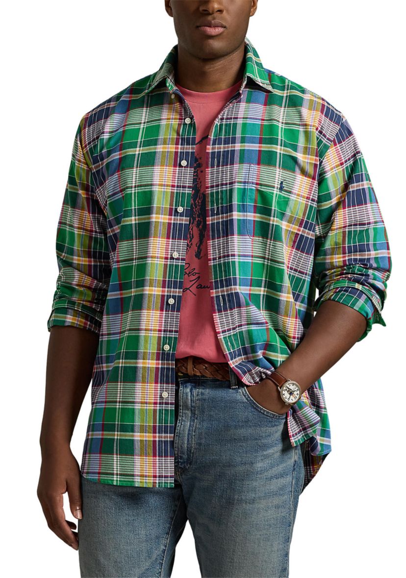 Big & Tall Plaid Oxford Shirt