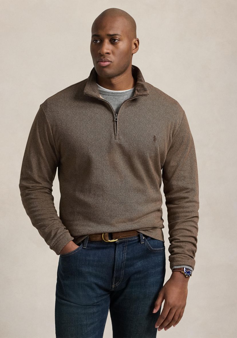 Big & Tall Luxury Jersey Herringbone Pullover
