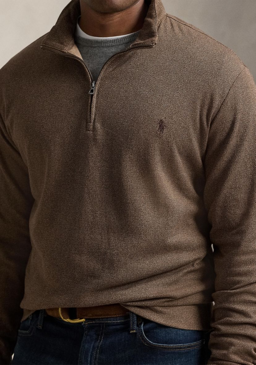 Big & Tall Luxury Jersey Herringbone Pullover