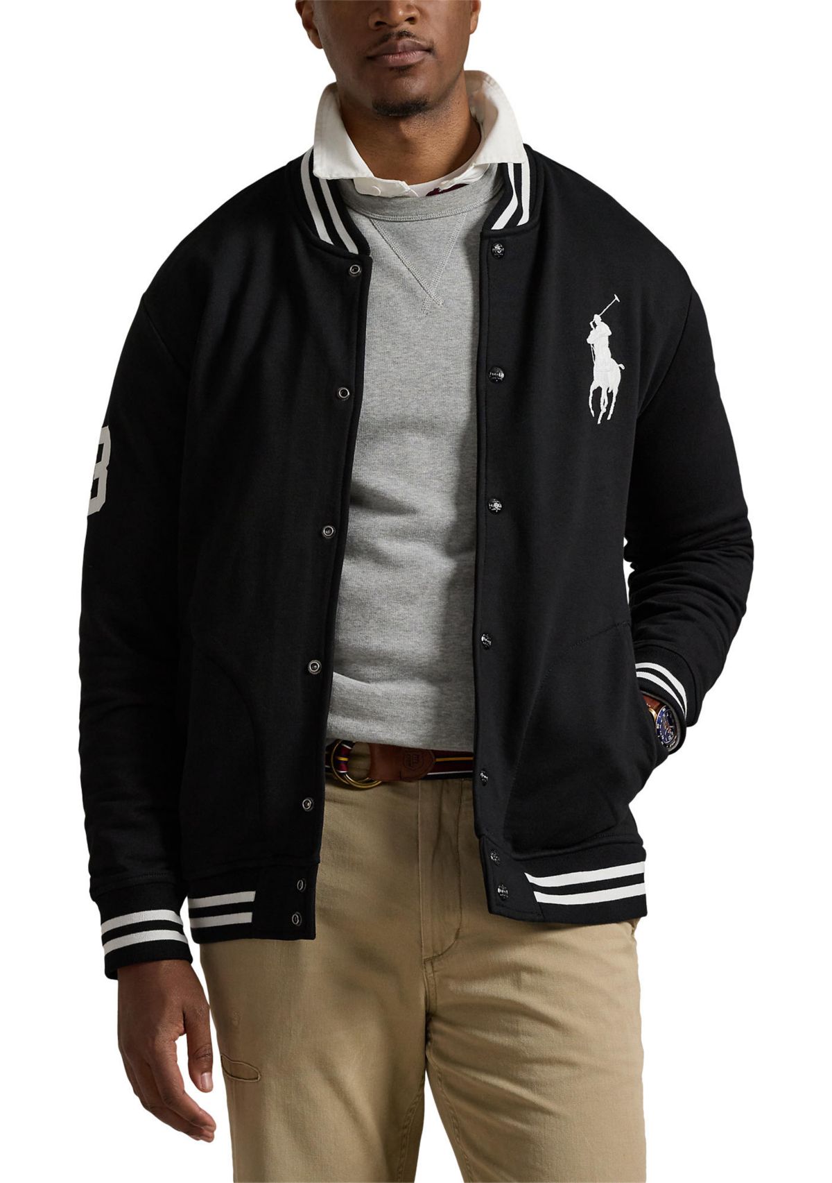 Big & Tall Big Pony Fleece Baseball Jacket