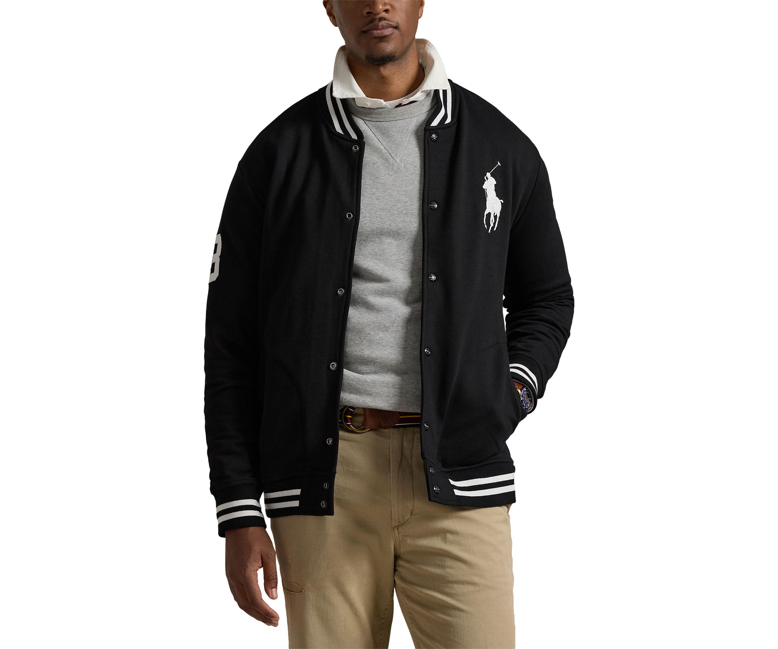 Big & Tall Big Pony Fleece Baseball Jacket