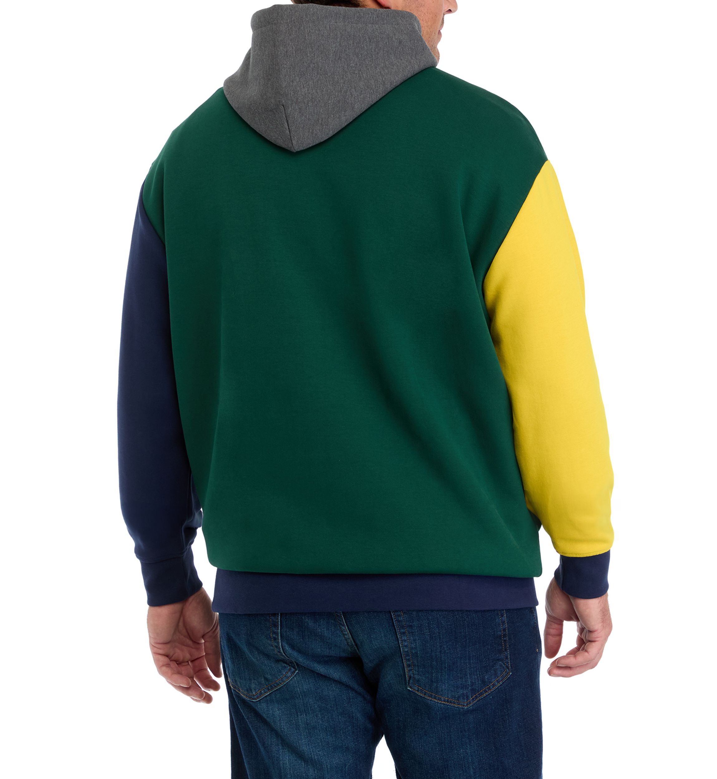 Big & Tall Logo Color-Blocked Double-Knit Hoodie