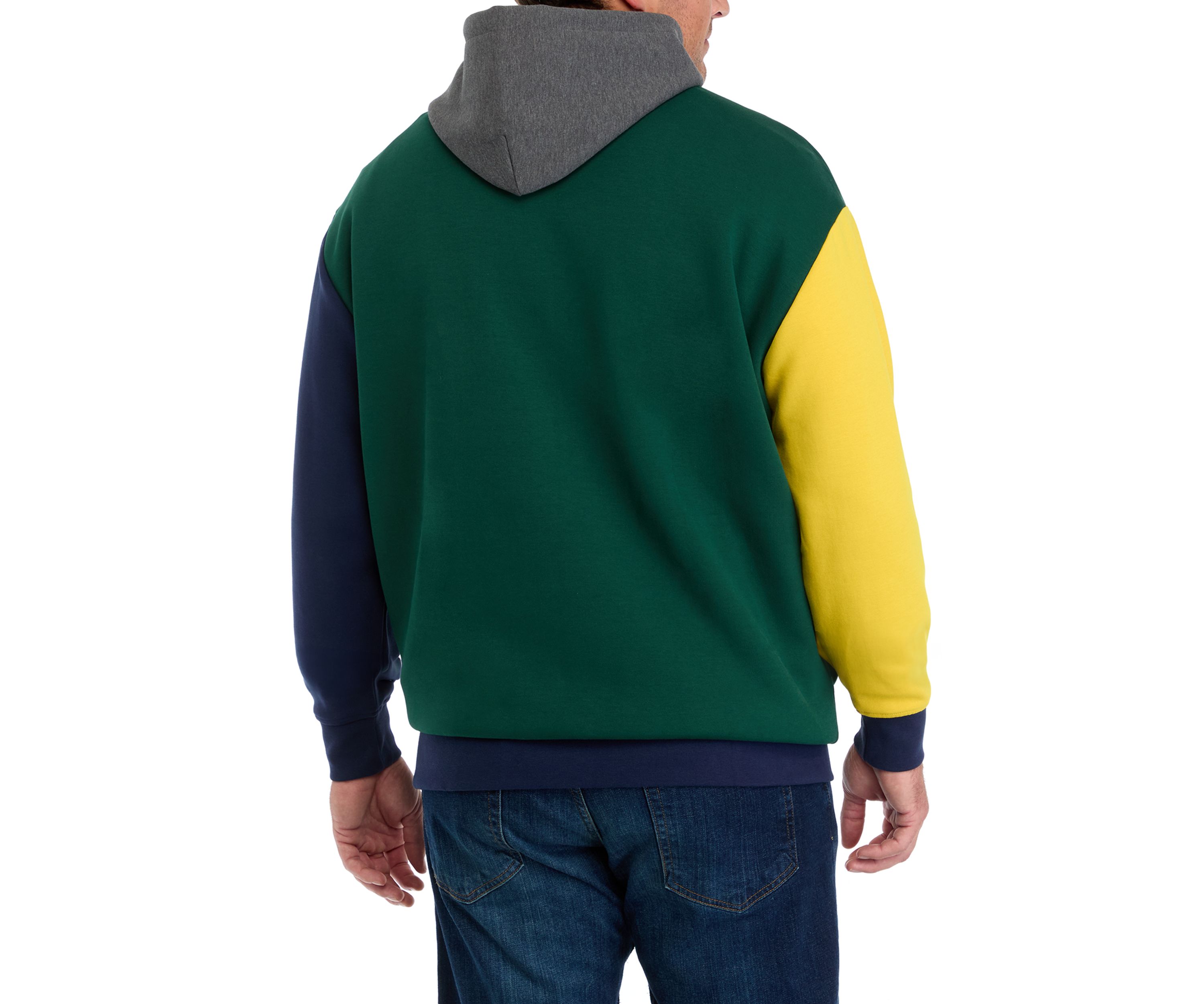 Big & Tall Logo Color-Blocked Double-Knit Hoodie