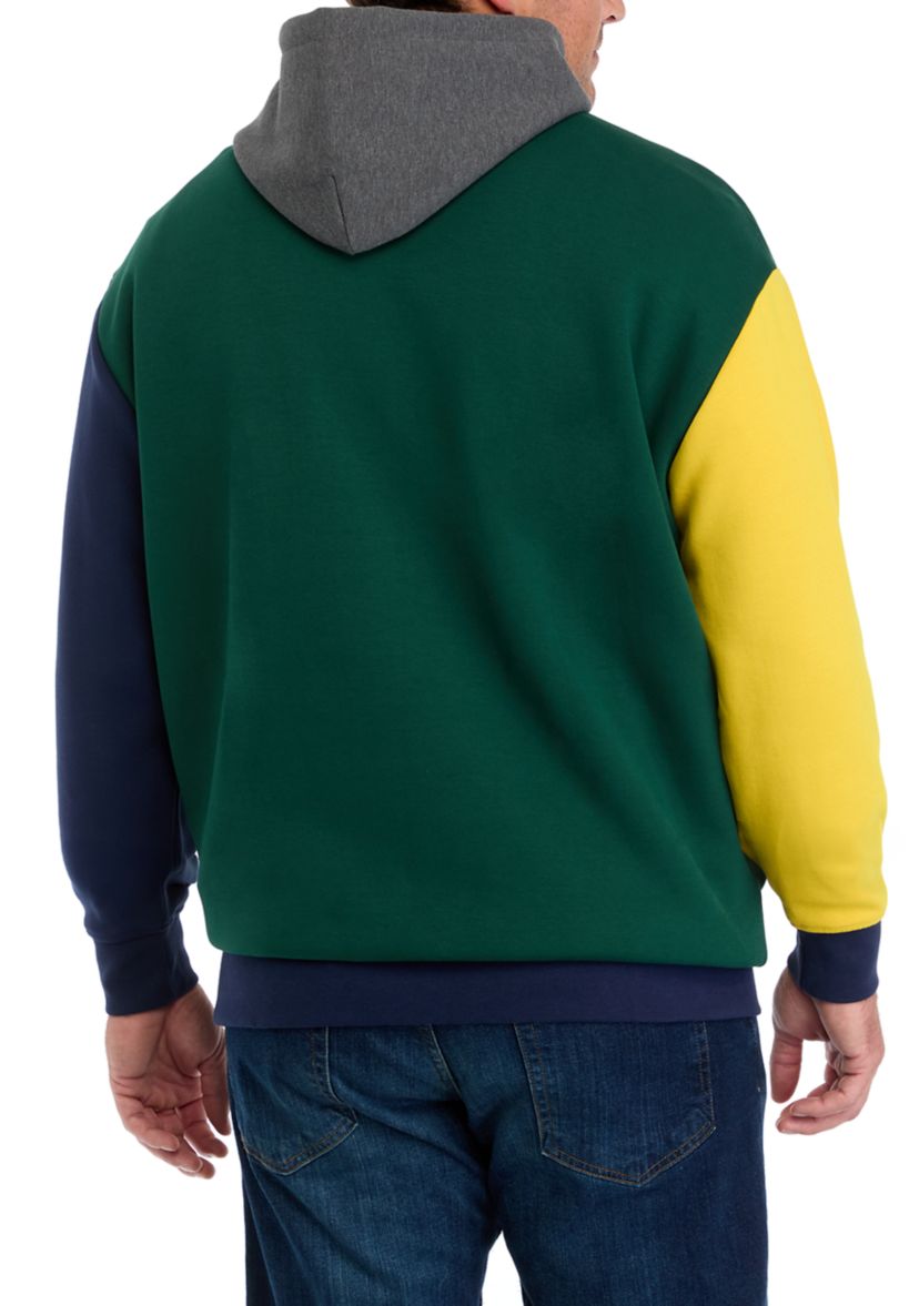 Big & Tall Logo Color-Blocked Double-Knit Hoodie