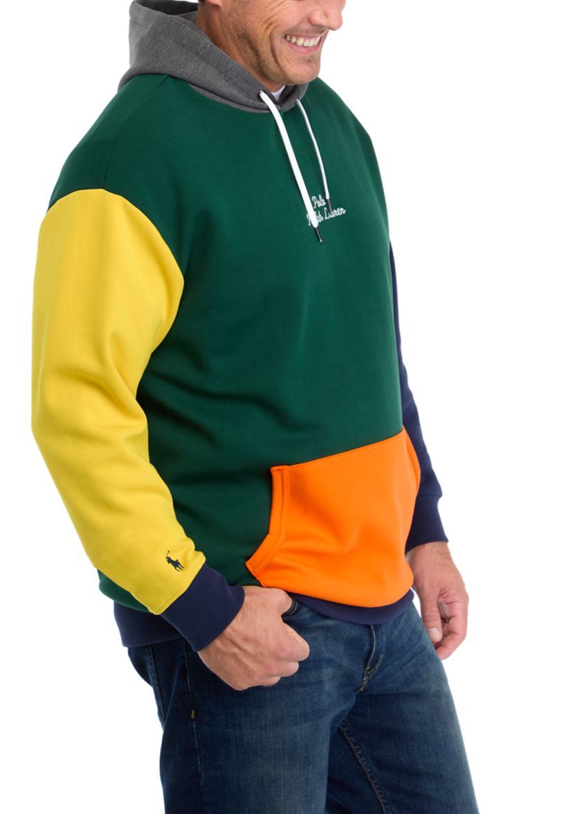 Big & Tall Logo Color-Blocked Double-Knit Hoodie
