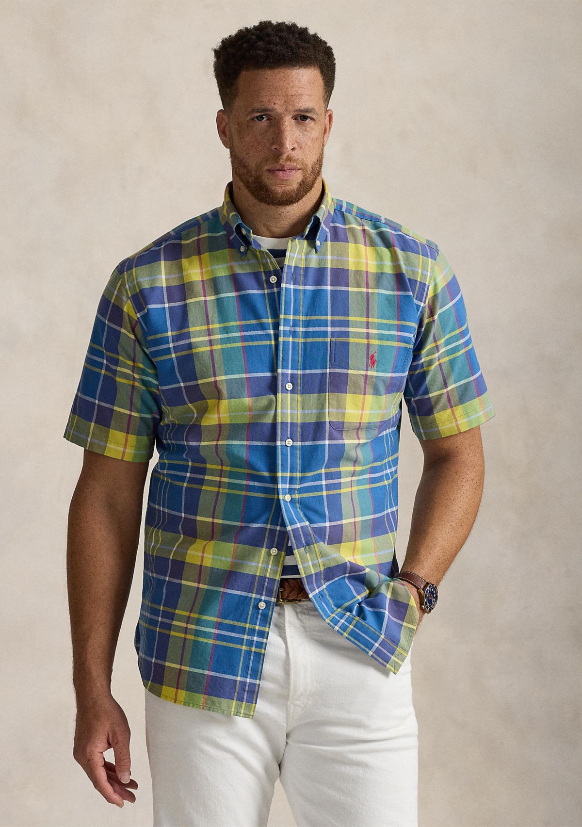 Big & Tall Plaid Oxford Shirt