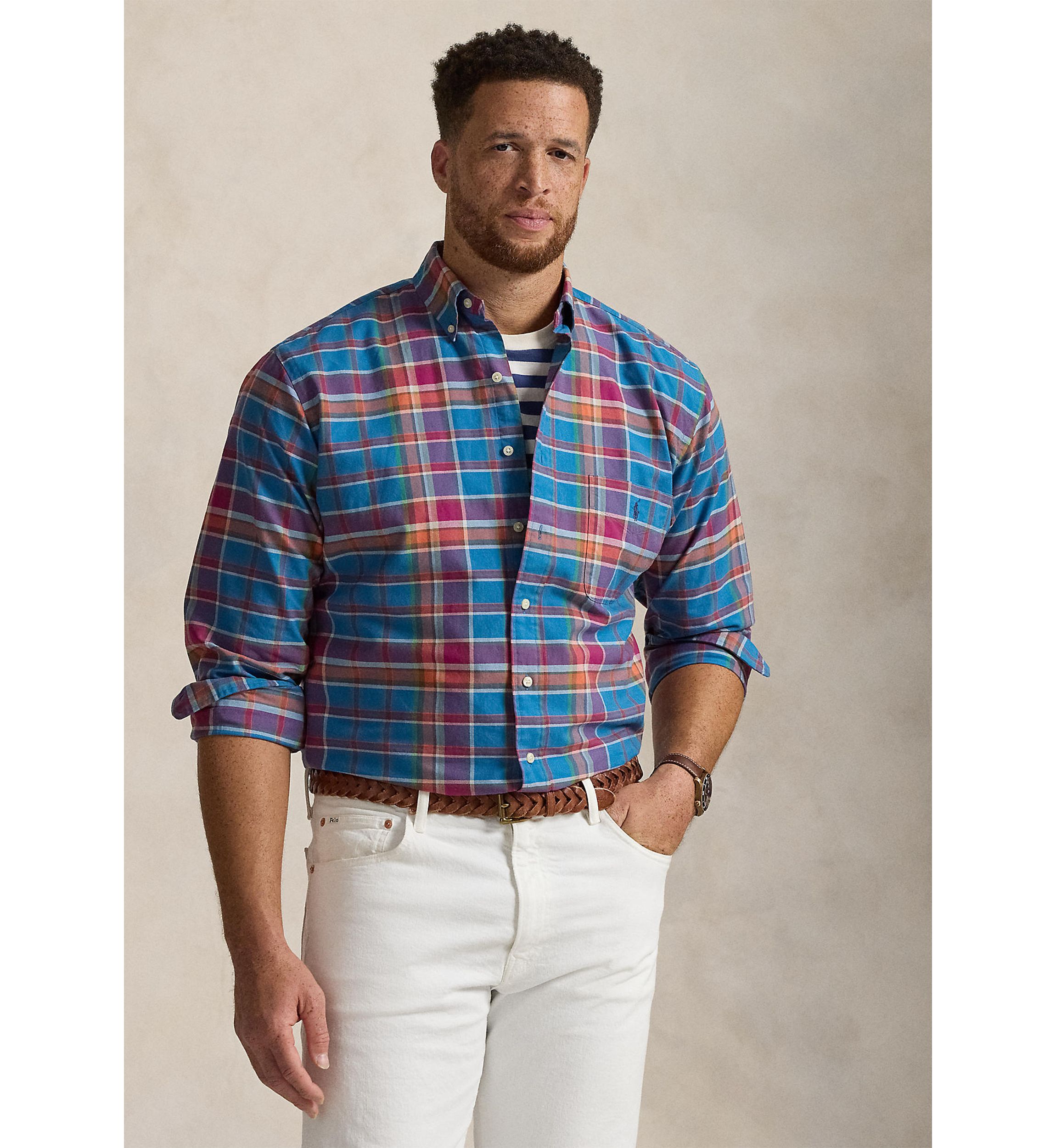 Big & Tall Plaid Oxford Shirt