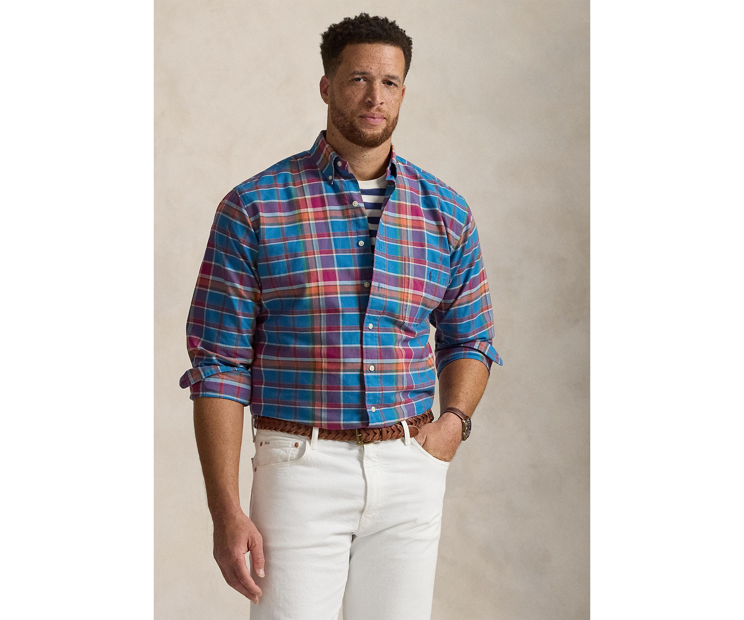 Big & Tall Plaid Oxford Shirt