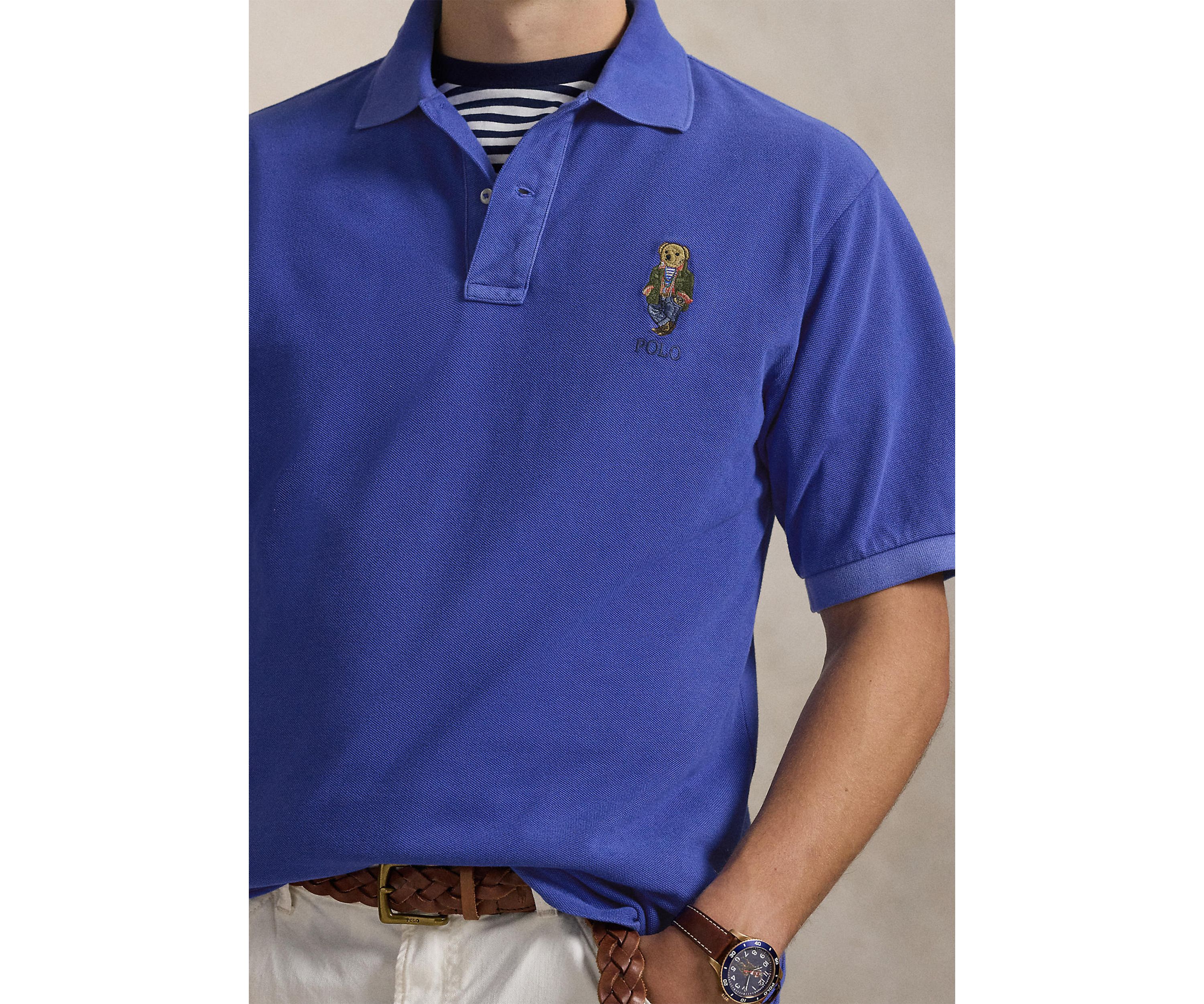 Big & Tall Polo Bear Garment Dyed Mesh Polo Shirt
