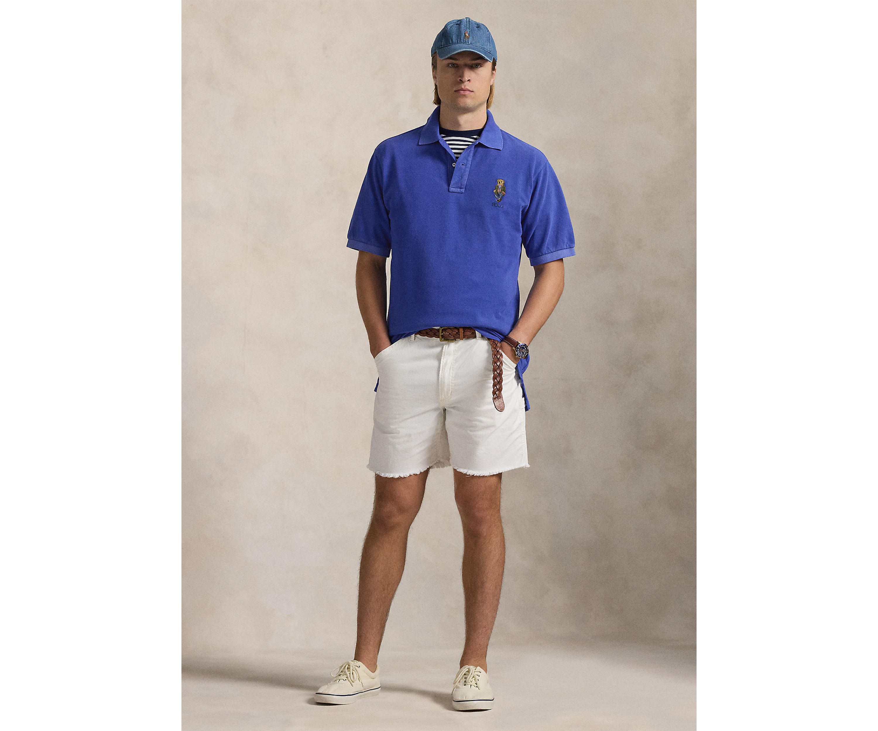 Big & Tall Polo Bear Garment Dyed Mesh Polo Shirt