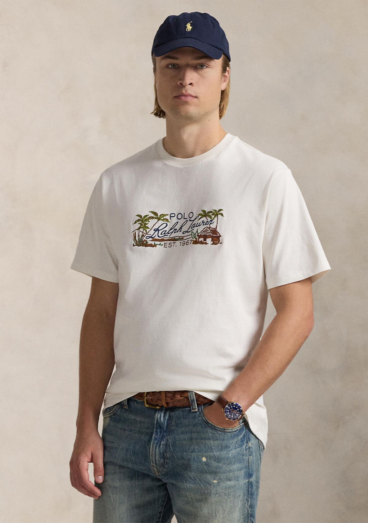 Big & Tall Embroidered Jersey T-Shirt
