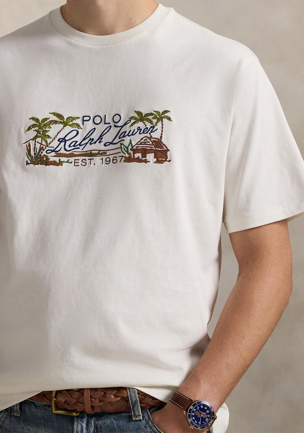 Big & Tall Embroidered Jersey T-Shirt