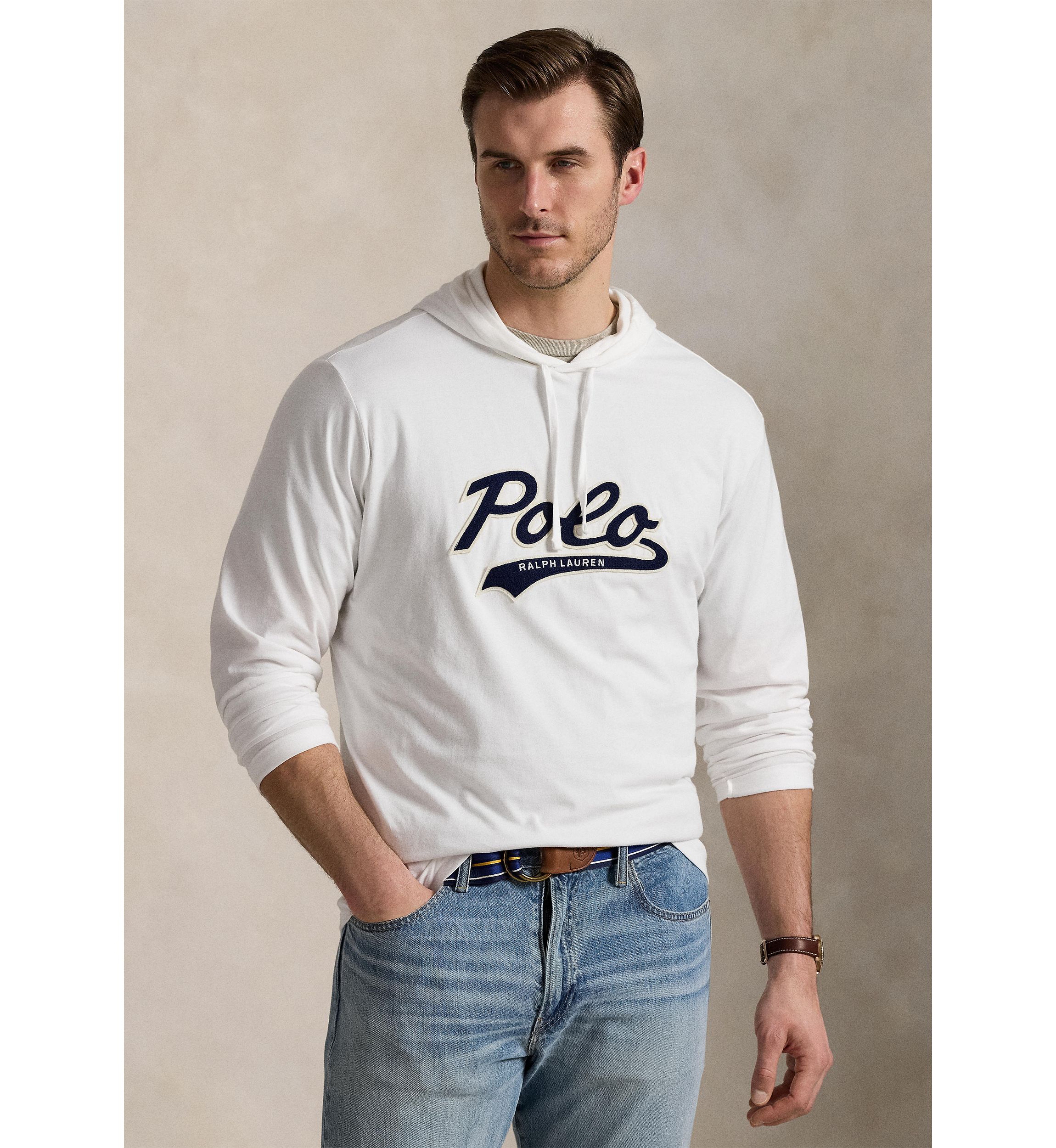Big & Tall Logo Jersey Hooded T-Shirt