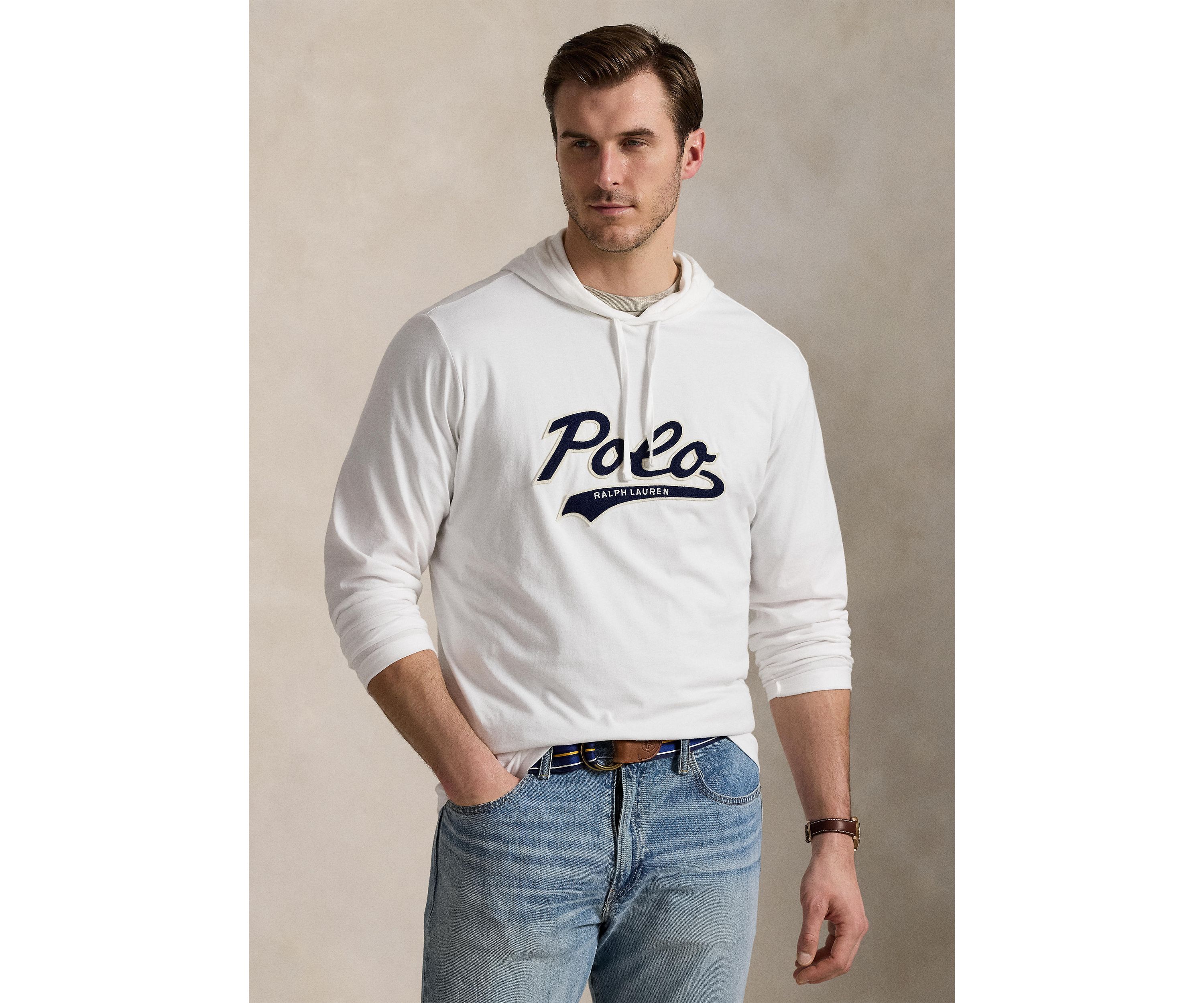 Big & Tall Logo Jersey Hooded T-Shirt