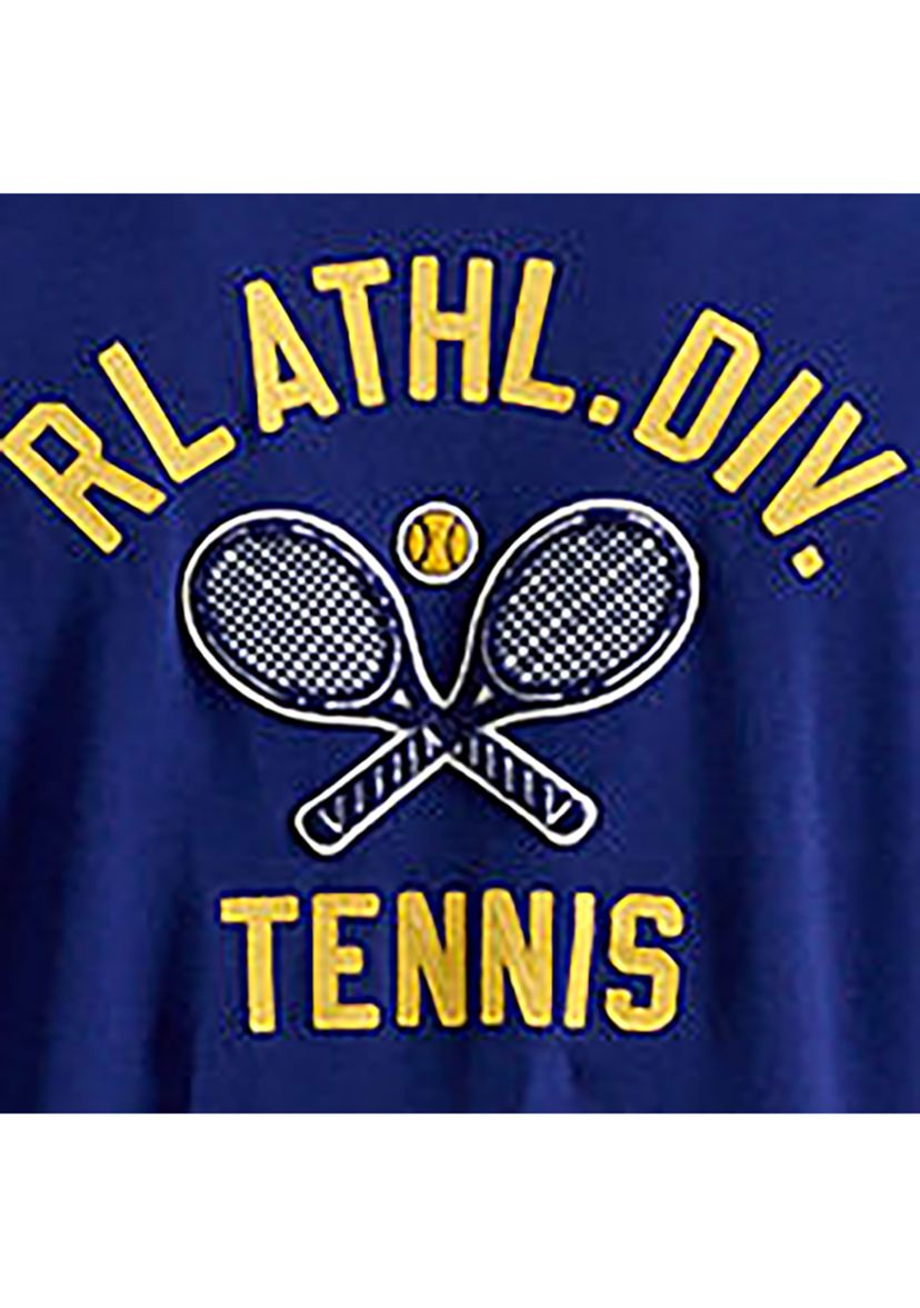 Big & Tall Varsity-Inspired Mesh Polo Shirt