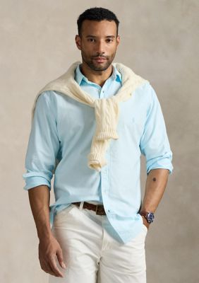 Polo Ralph Lauren Men's Big & Tall Mineral-Dyed Oxford Shirt, Blue, 3XLT