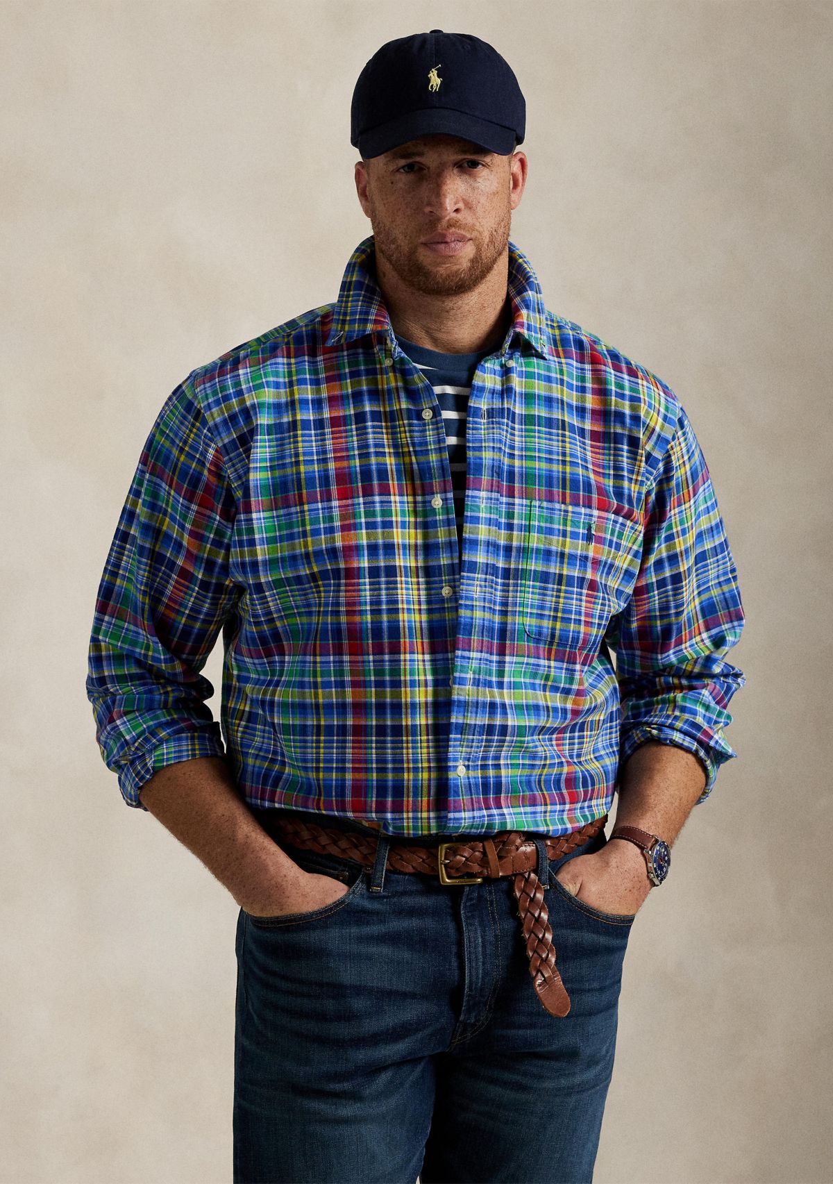 Big & Tall Plaid Oxford Shirt
