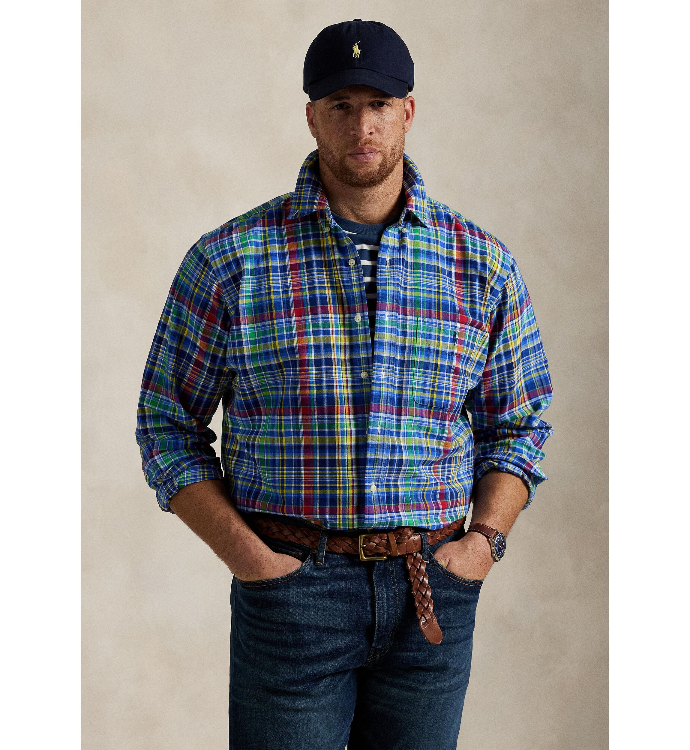 Big & Tall Plaid Oxford Shirt