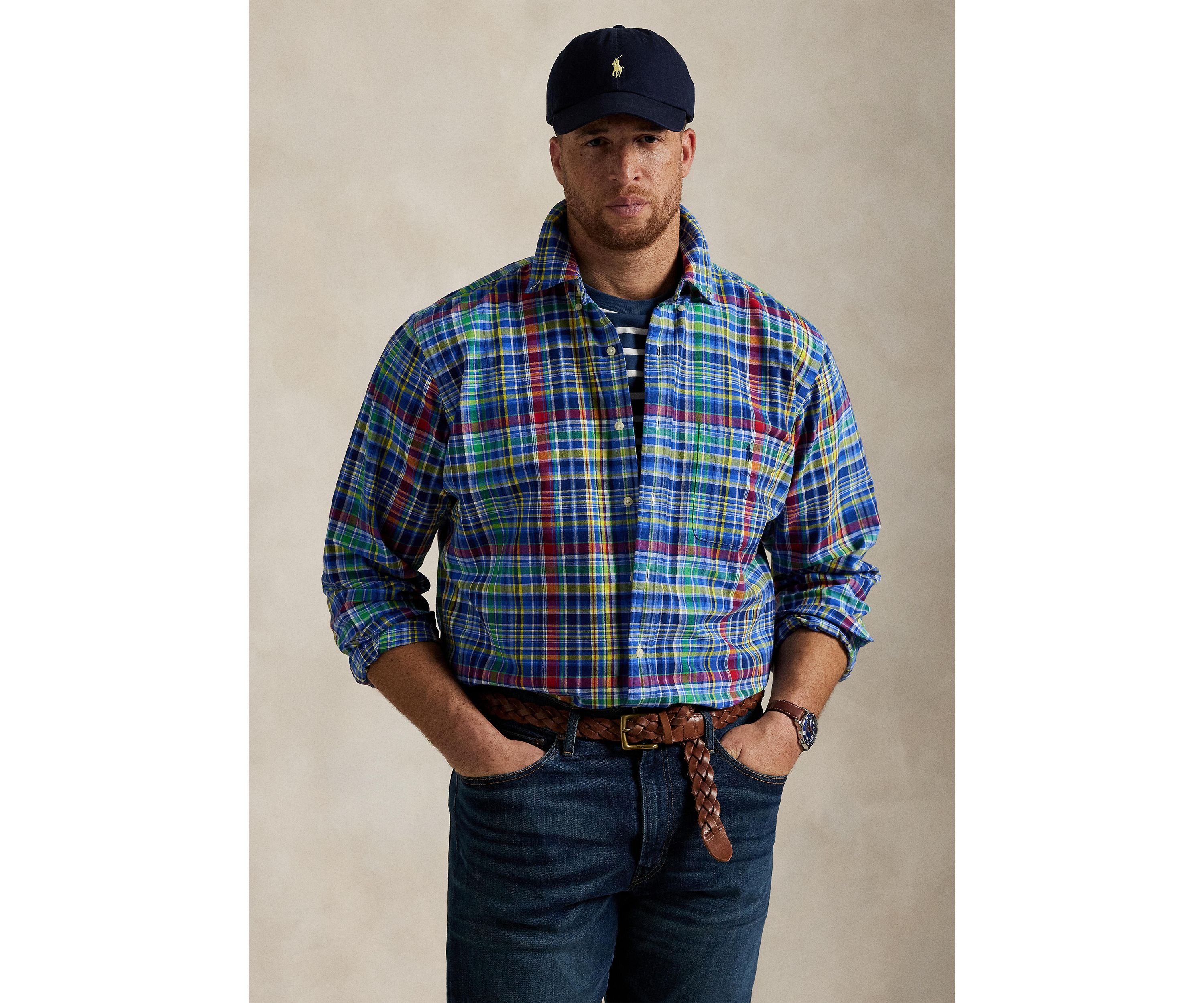 Big & Tall Plaid Oxford Shirt