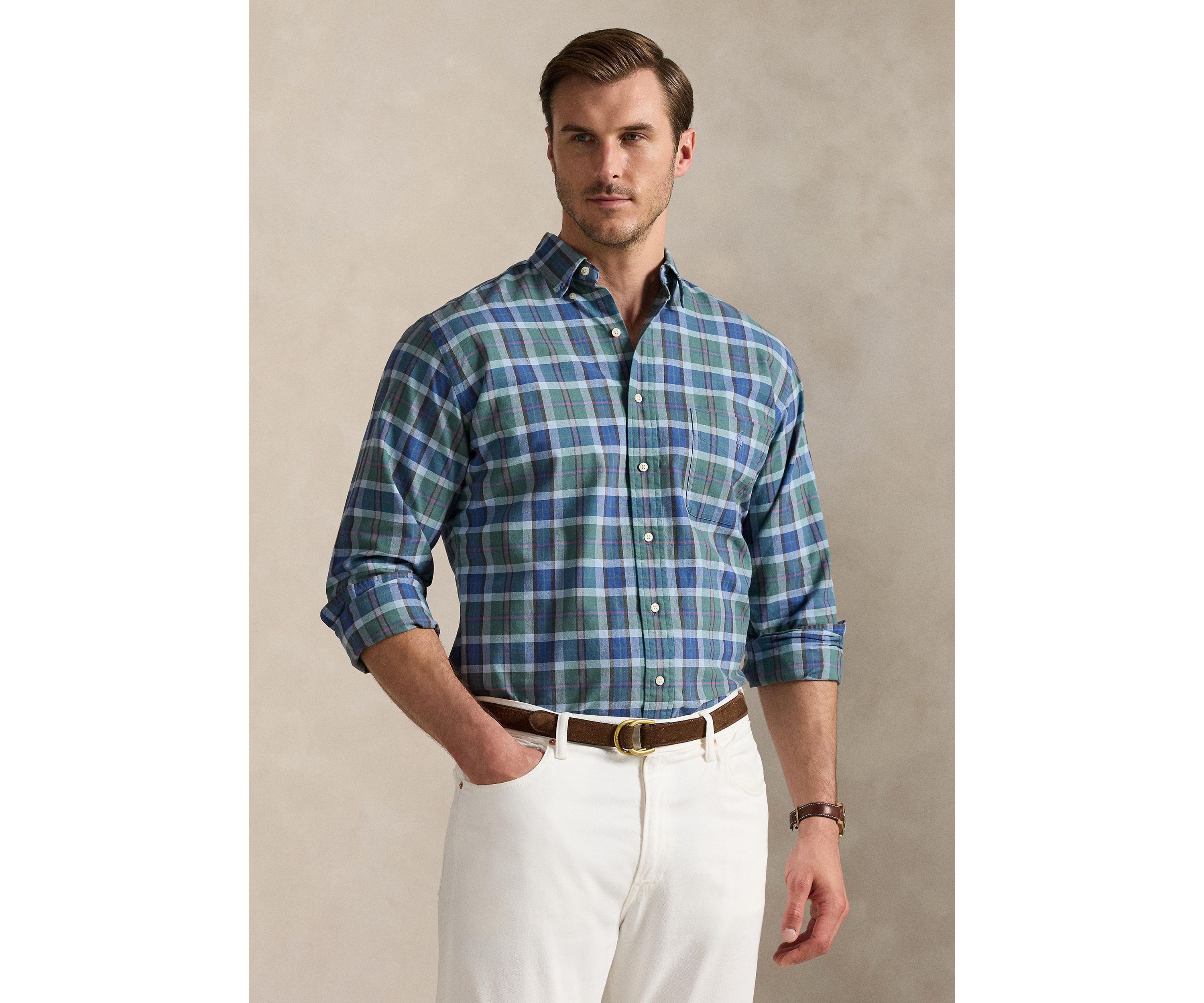 Big & Tall Plaid Oxford Shirt