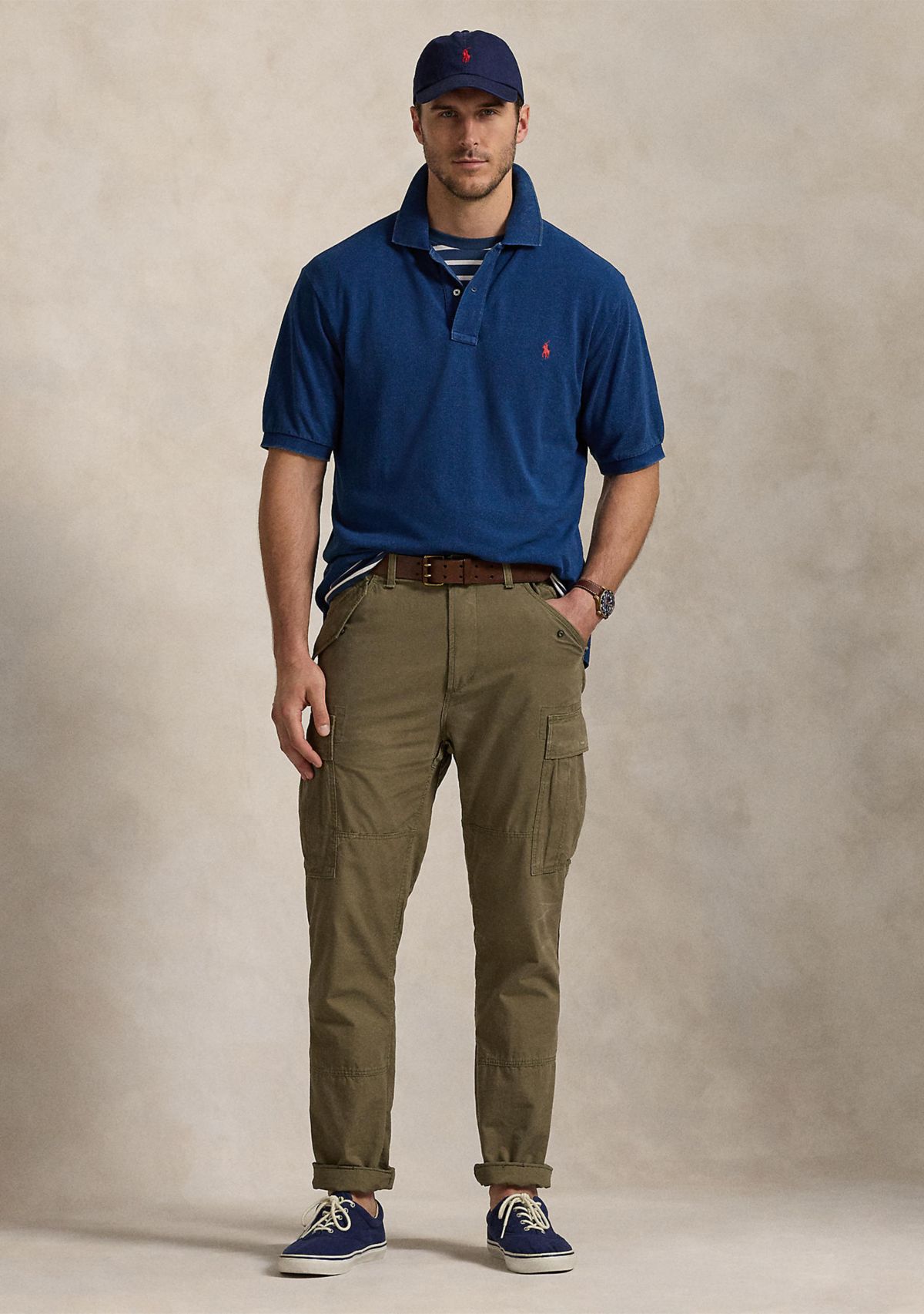 Big & Tall Indigo Mesh Polo Shirt