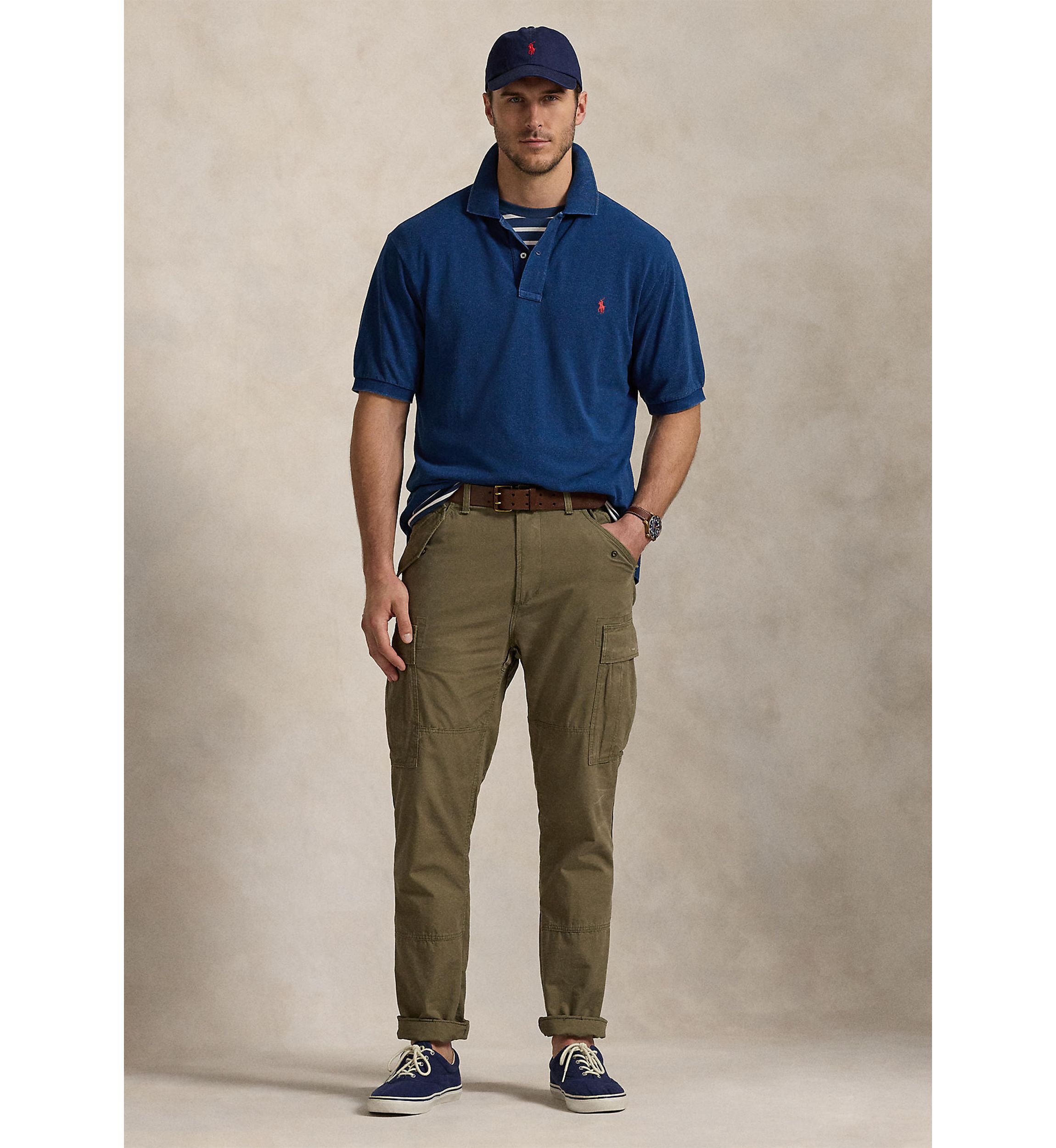 Big & Tall Indigo Mesh Polo Shirt