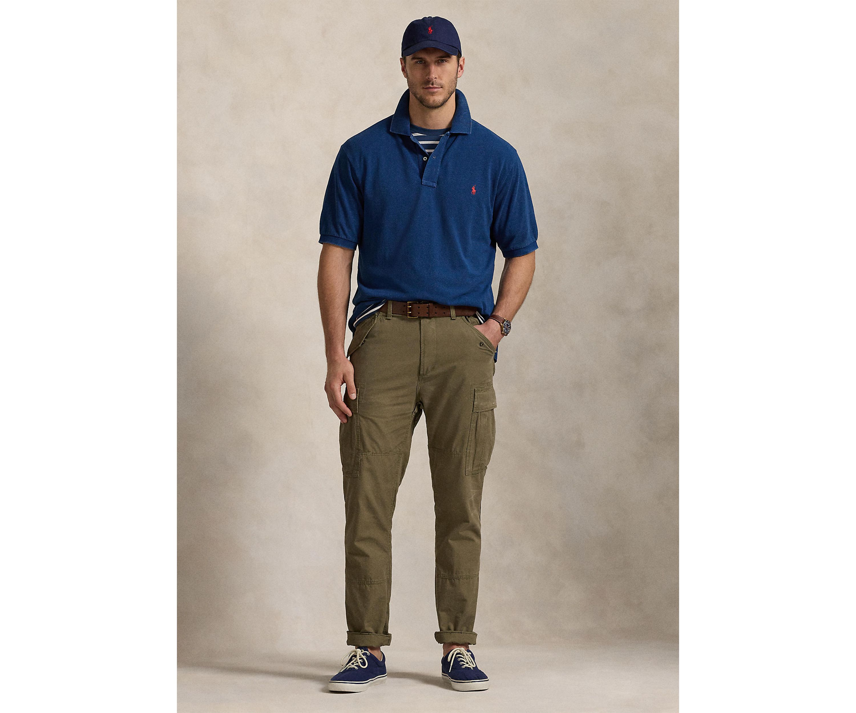 Big & Tall Indigo Mesh Polo Shirt