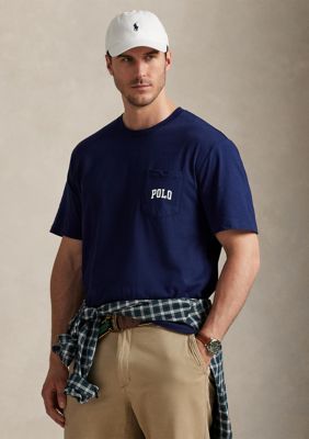 Polo Ralph Lauren Men's Big & Tall Polo Bear Jersey T-Shirt, Navy Blue, 2XL Long
