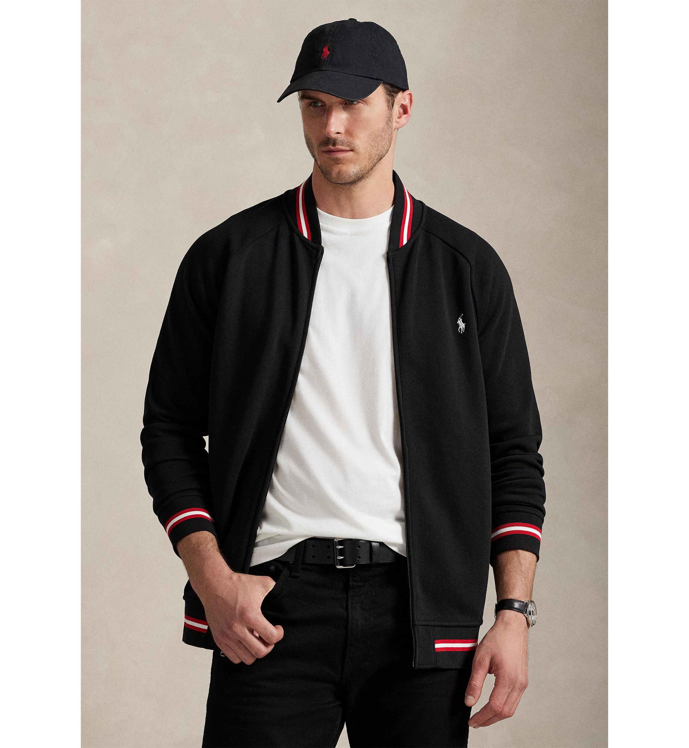 Big & Tall Double-Knit Mesh Bomber Jacket