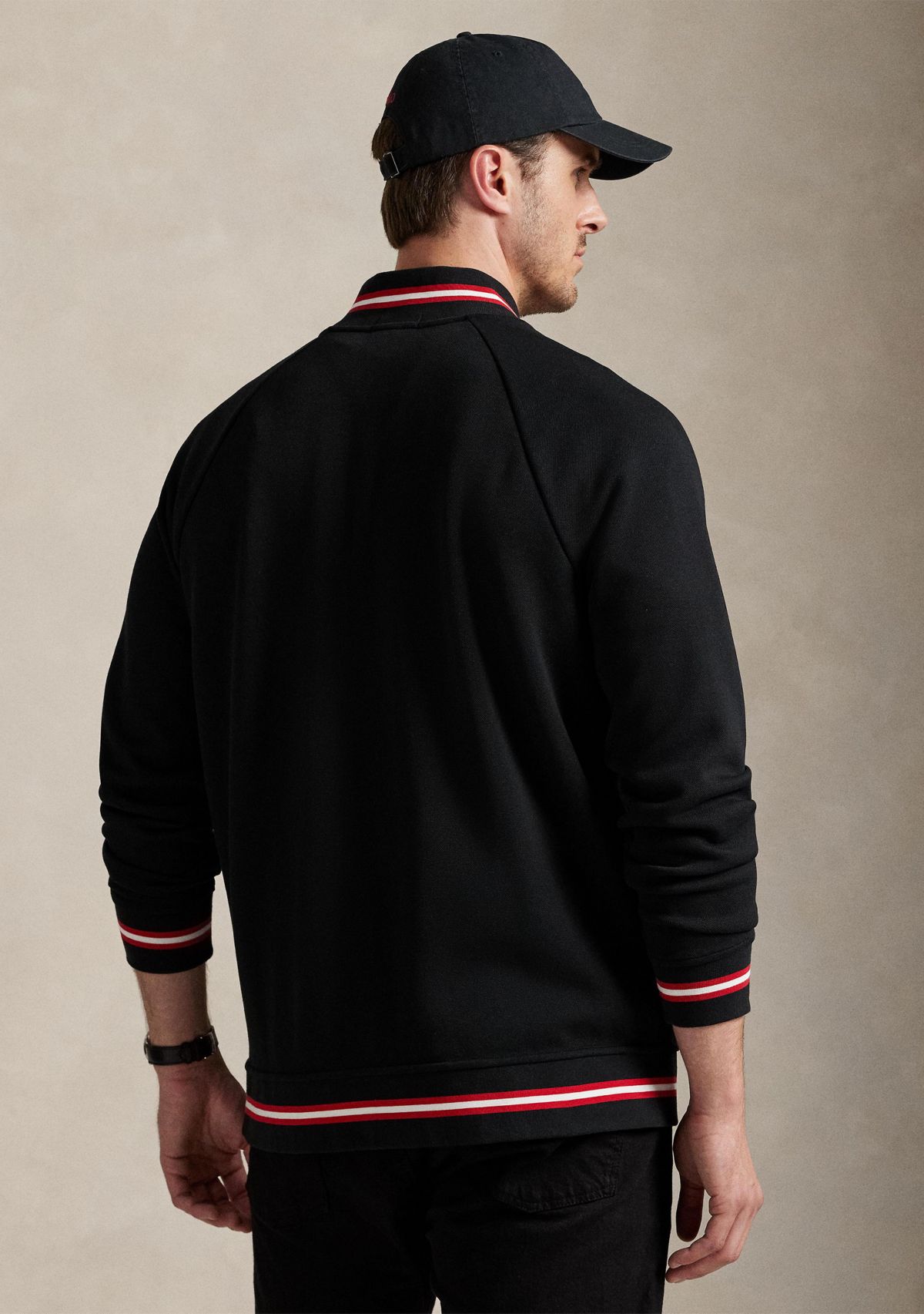 Big & Tall Double-Knit Mesh Bomber Jacket