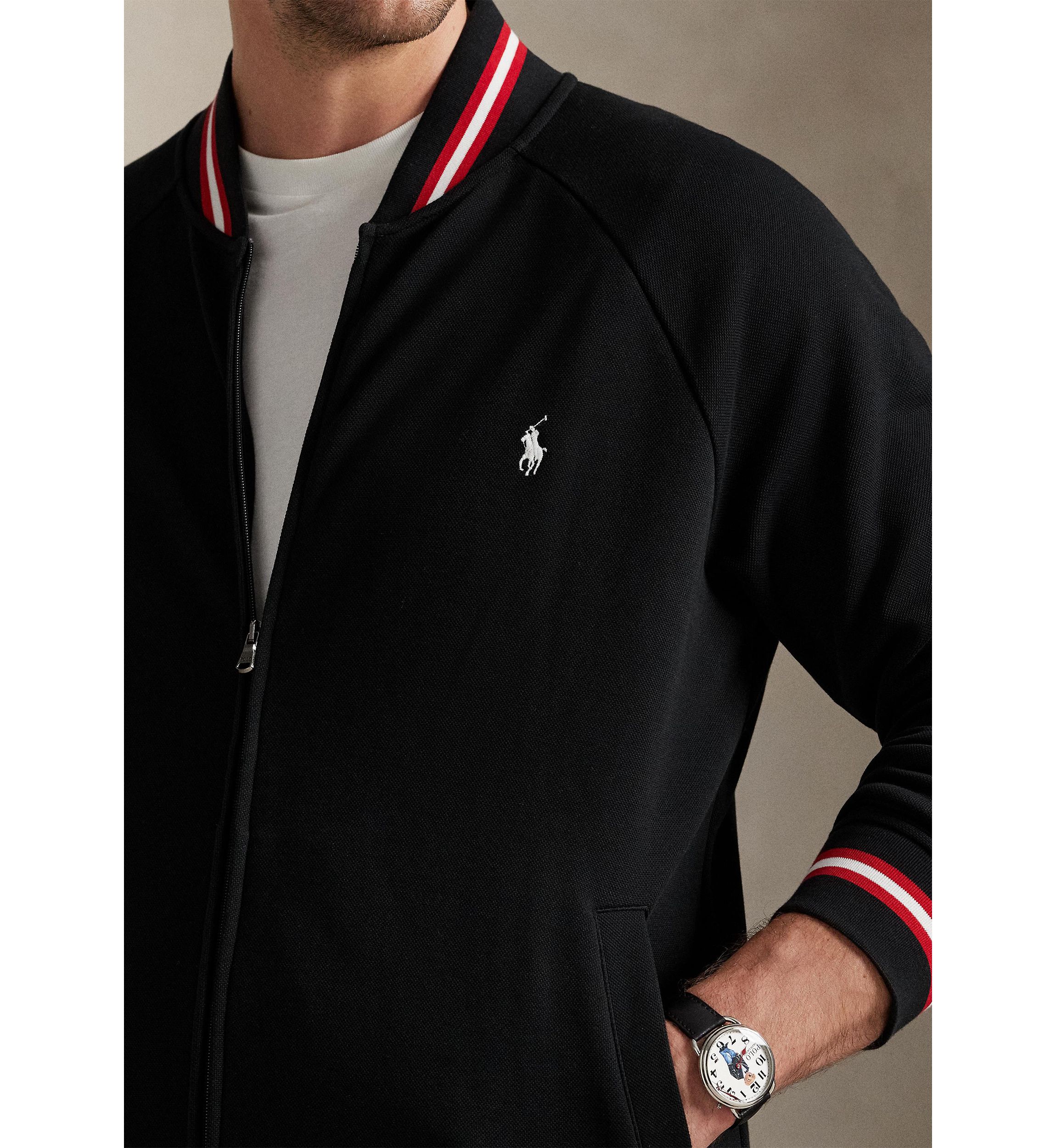Big & Tall Double-Knit Mesh Bomber Jacket