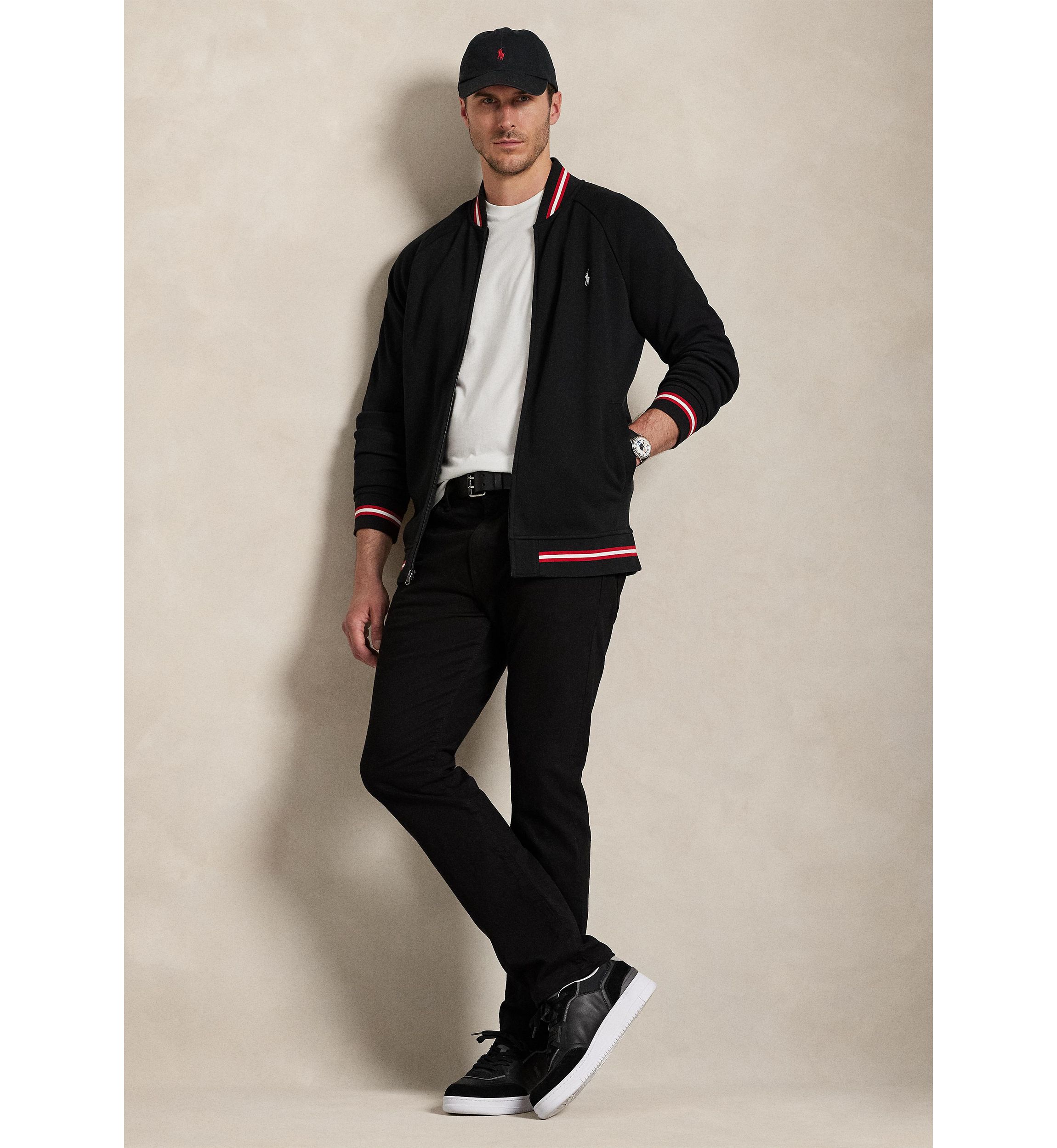 Big & Tall Double-Knit Mesh Bomber Jacket