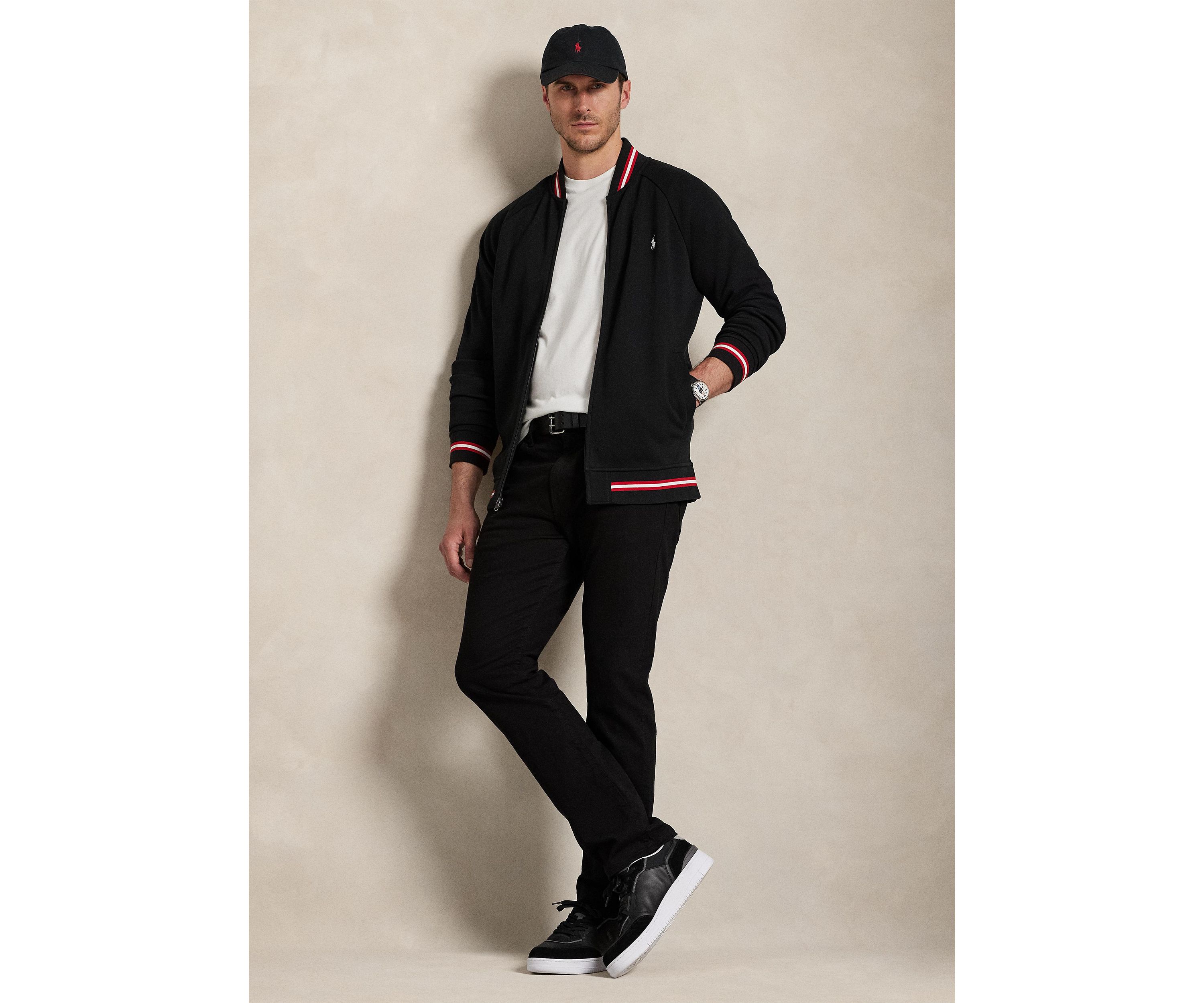 Big & Tall Double-Knit Mesh Bomber Jacket