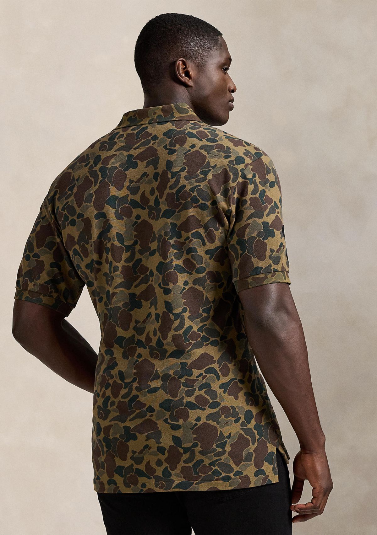 Big & Tall Big Pony Camo-Print Mesh Polo Shirt