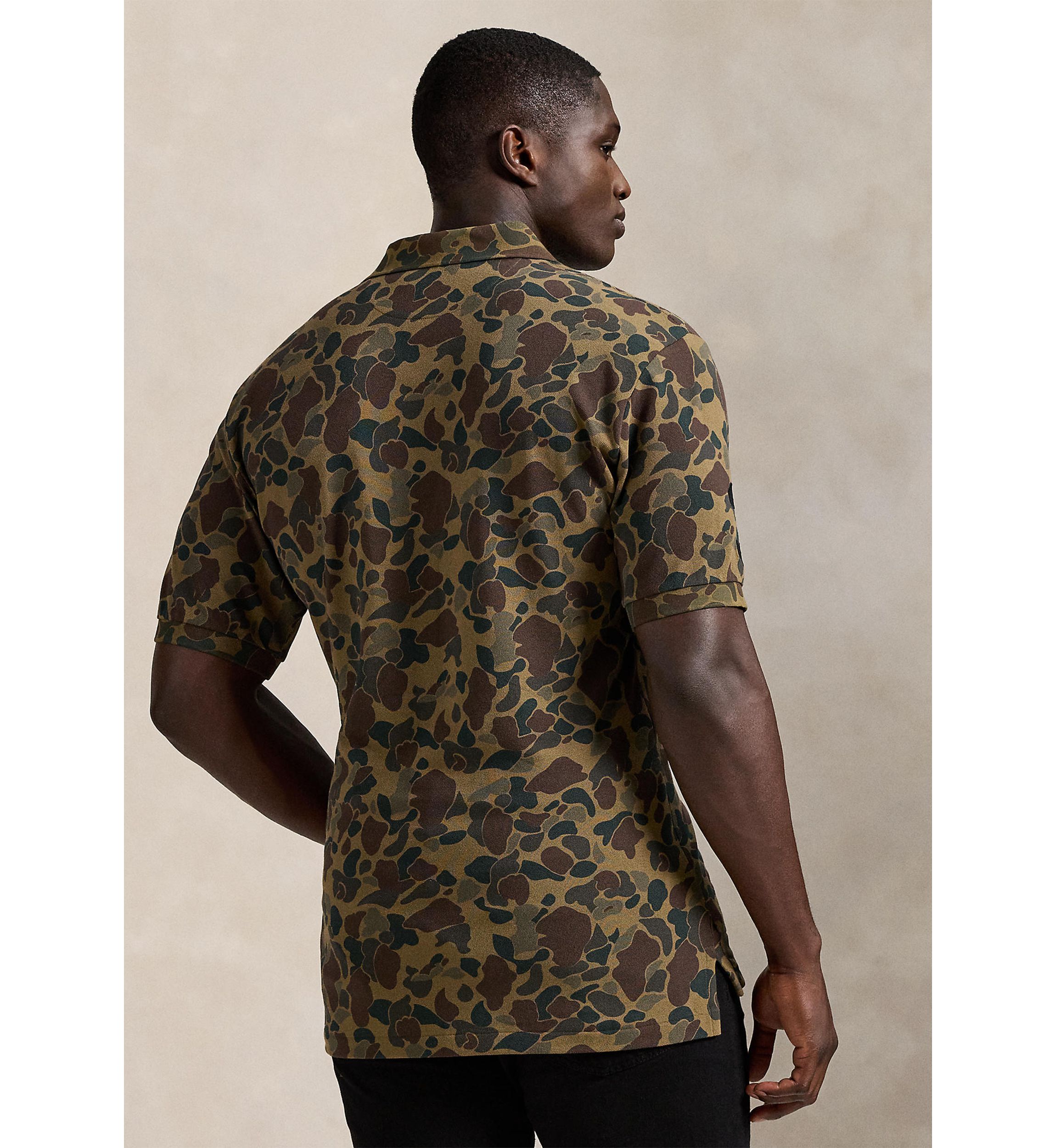 Big & Tall Big Pony Camo-Print Mesh Polo Shirt