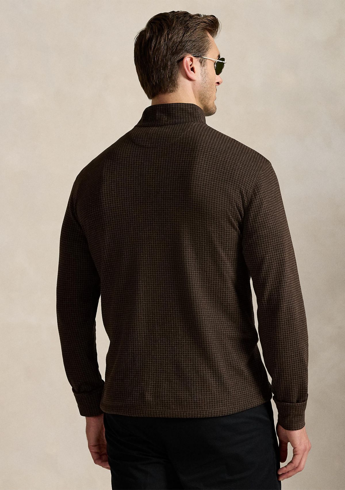 Big & Tall Houndstooth Luxury Jersey Pullover