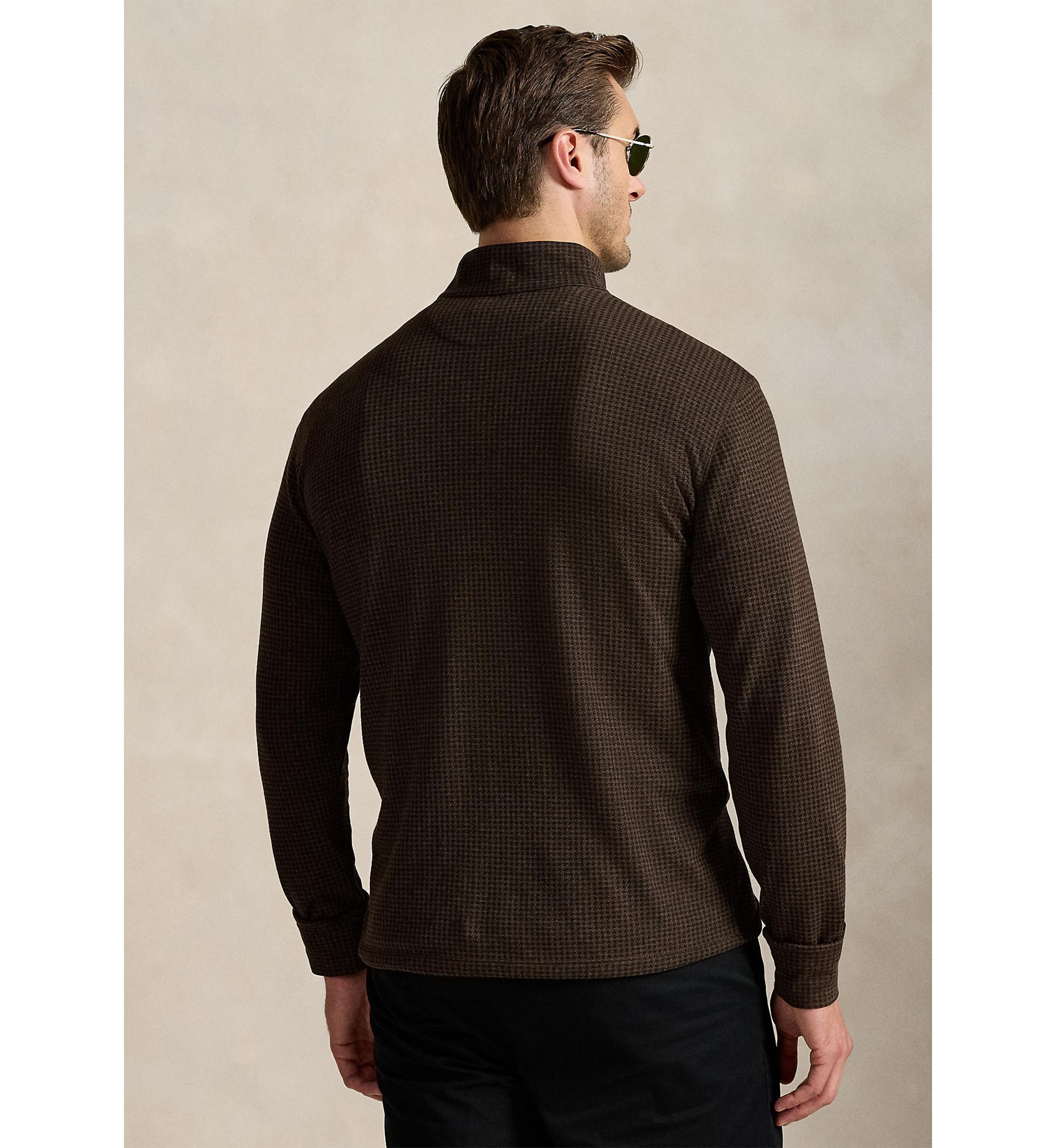 Big & Tall Houndstooth Luxury Jersey Pullover