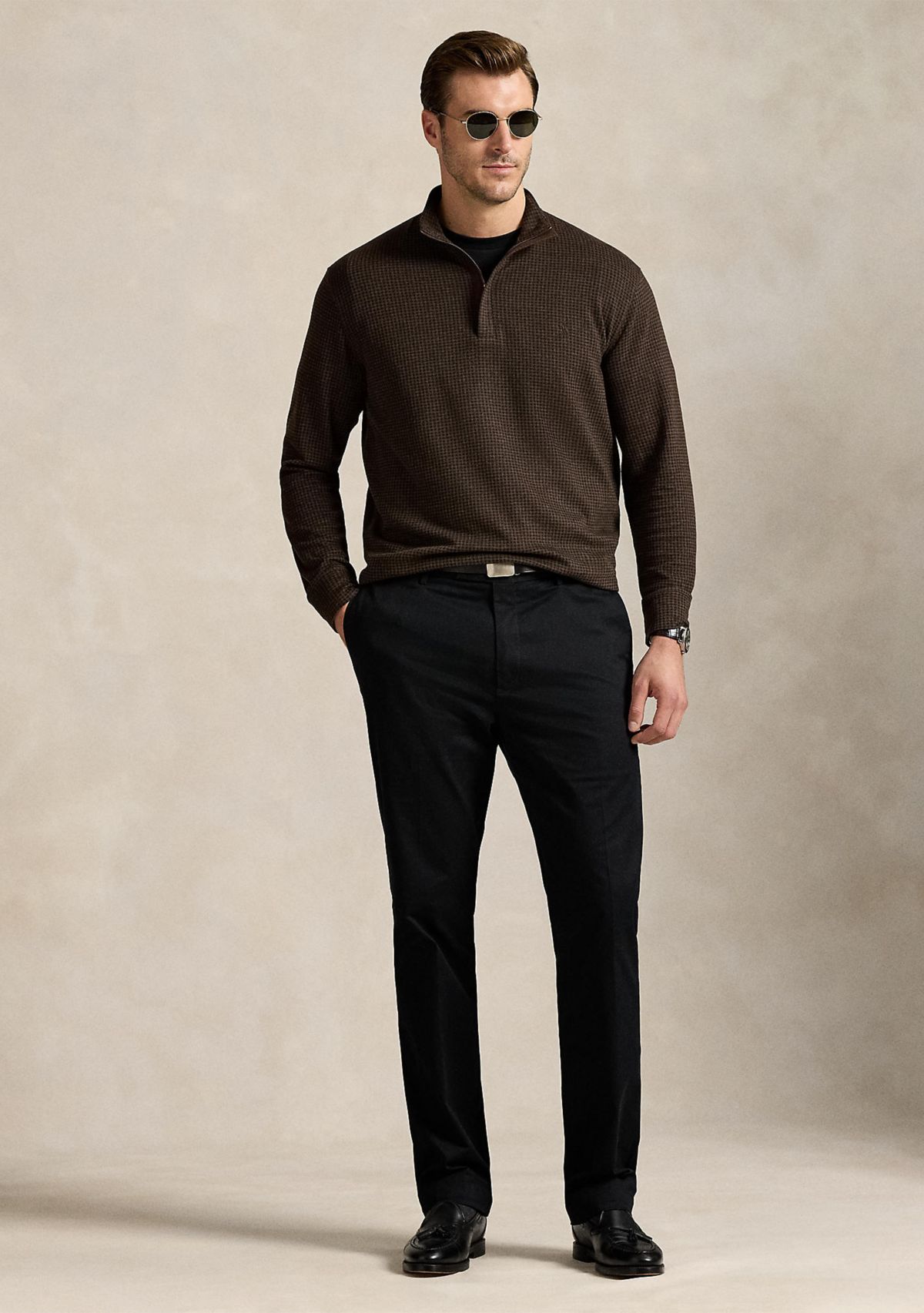 Big & Tall Houndstooth Luxury Jersey Pullover