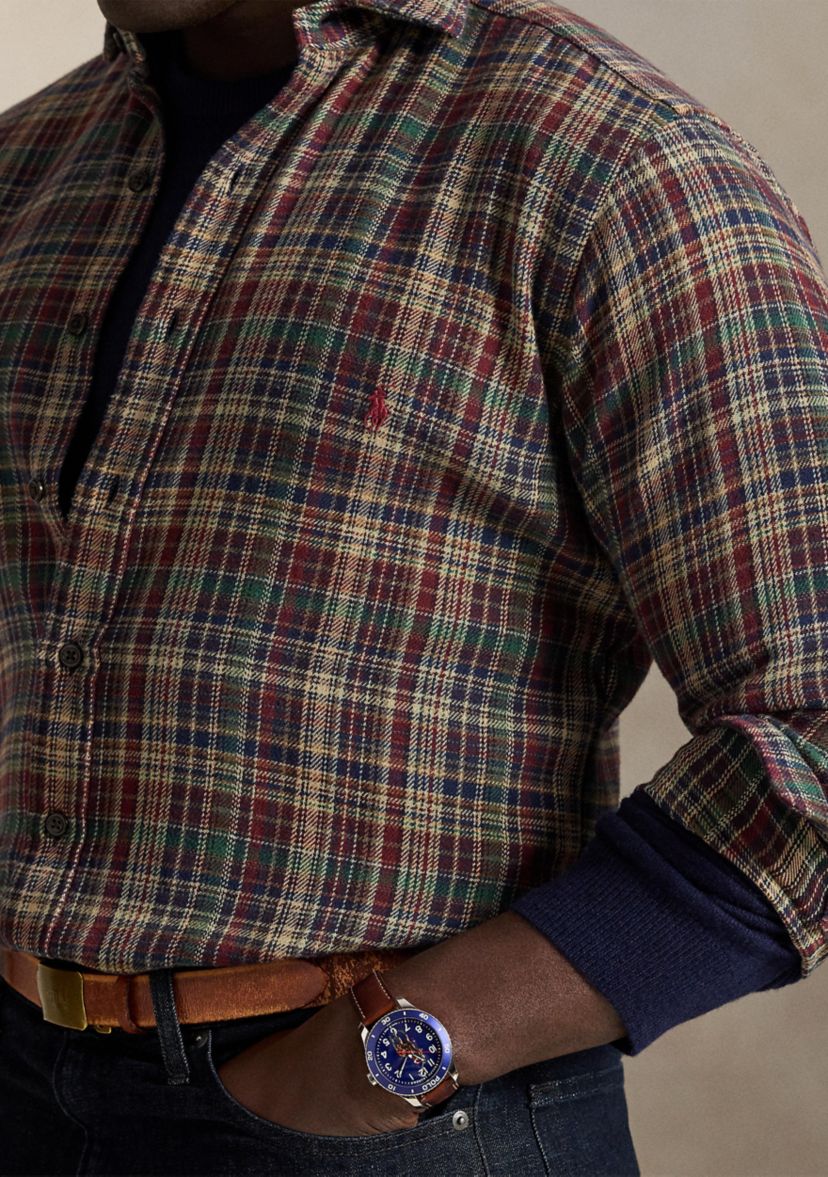 Big & Tall Plaid Brushed Flannel Shirt