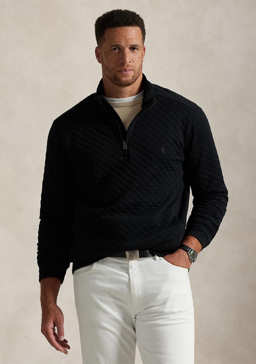Big & Tall Quilted Double-Knit Jersey Pullover