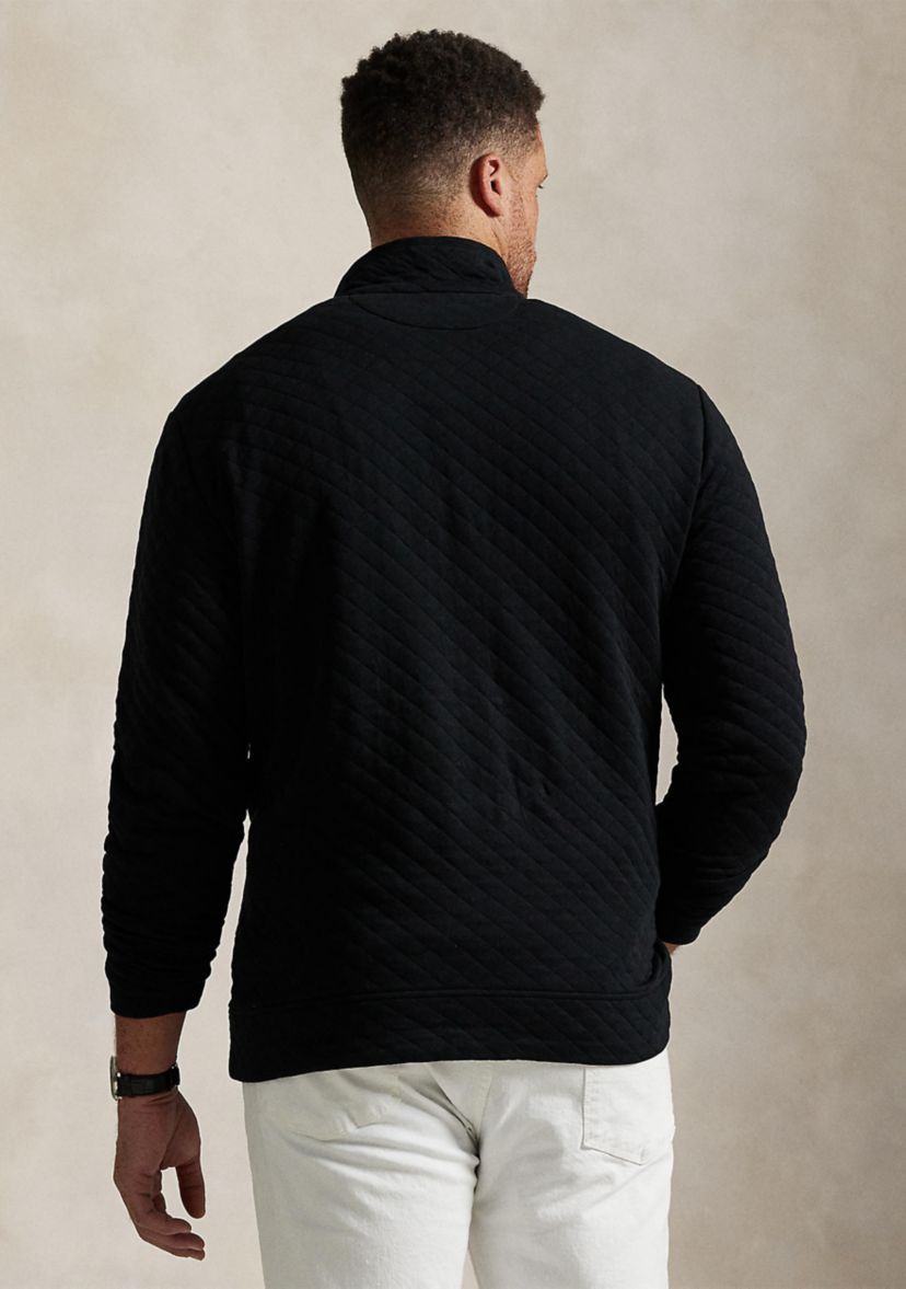 Big & Tall Quilted Double-Knit Jersey Pullover