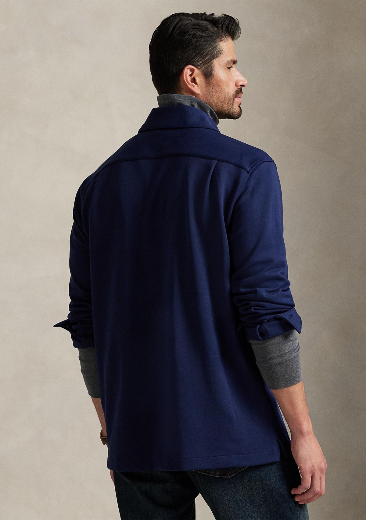 Big & Tall Double-Knit Camp Shirt