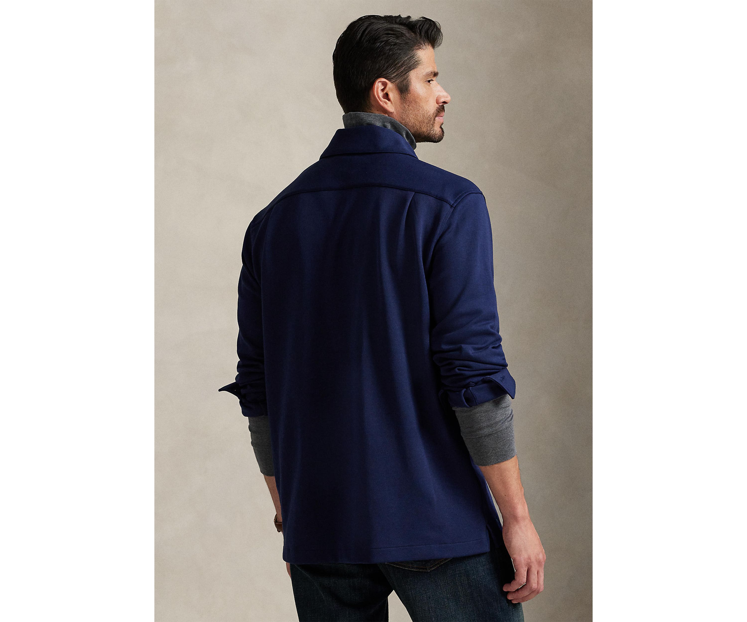 Big & Tall Double-Knit Camp Shirt